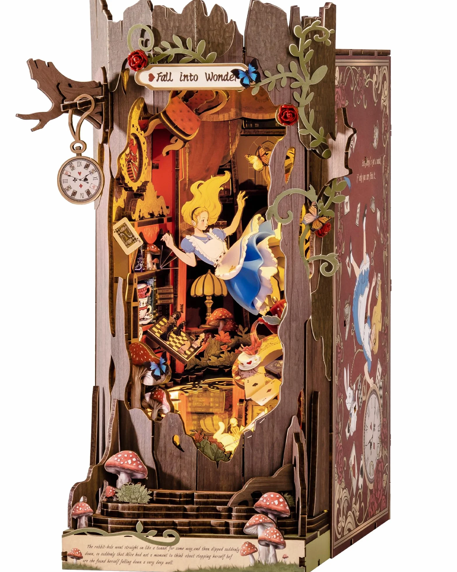 Rolife Book Nook Maquette Fall Into Wonder Maison Miniature DIY Diorama 3D Puzzle avec Illusion Miroir