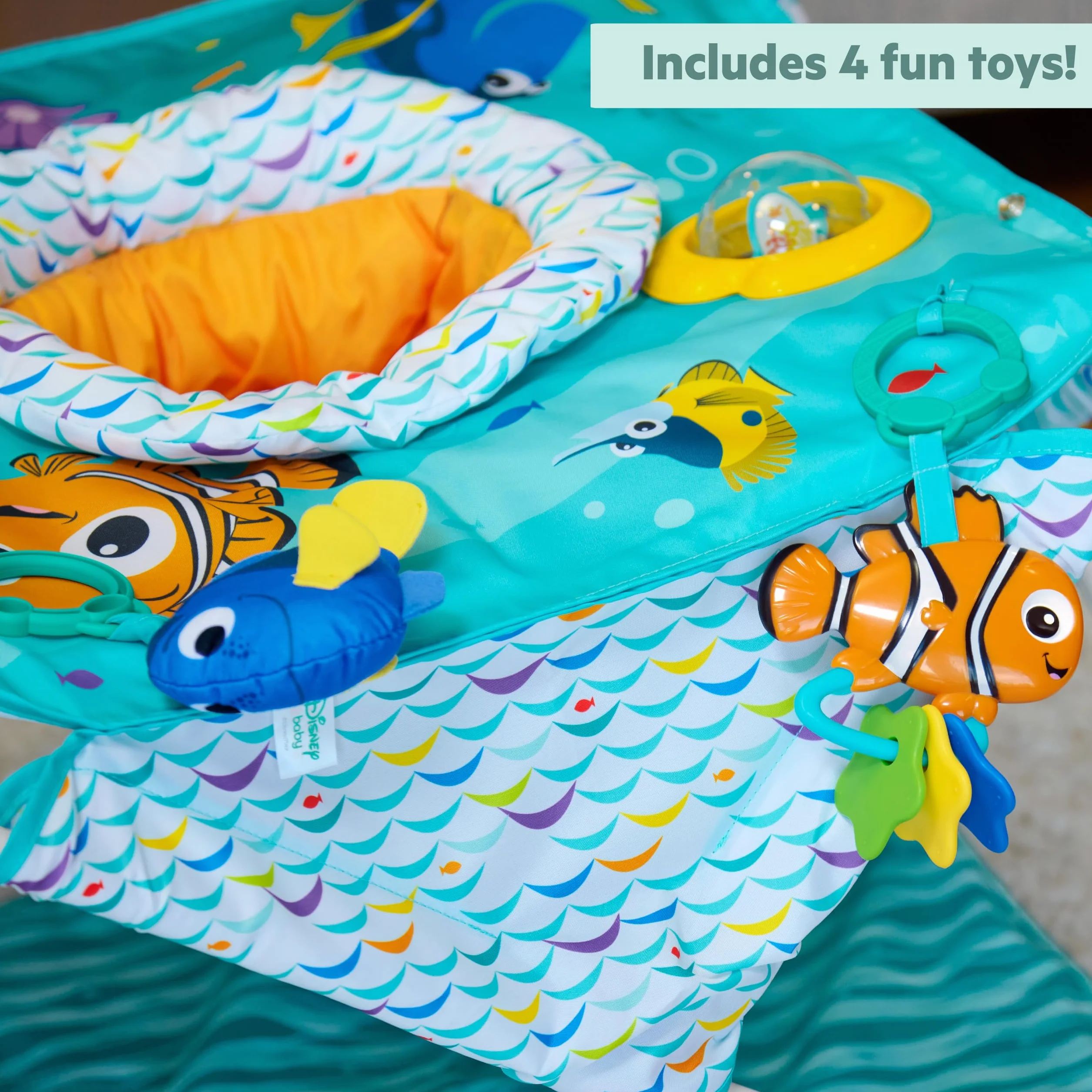 Bright Starts Centre d'Activités Pliable Disney Nemo Pop 'N Jump - Intérieur/Extérieur, Portable, 6 Mois+
