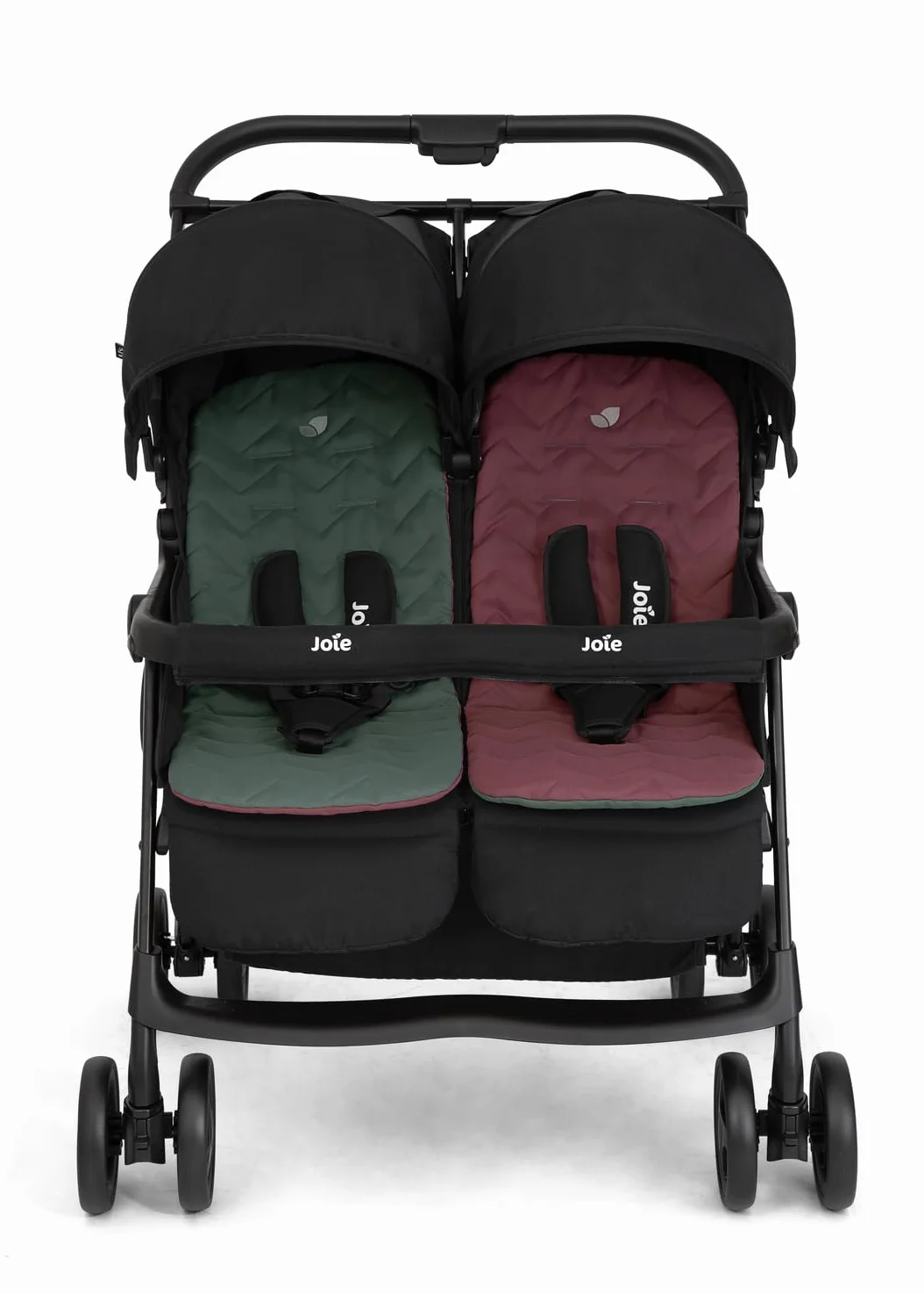Poussette double JOIE AIR TWIN côte à côte 15 kg UPF 50+ pliage facile pluie incluse Shale