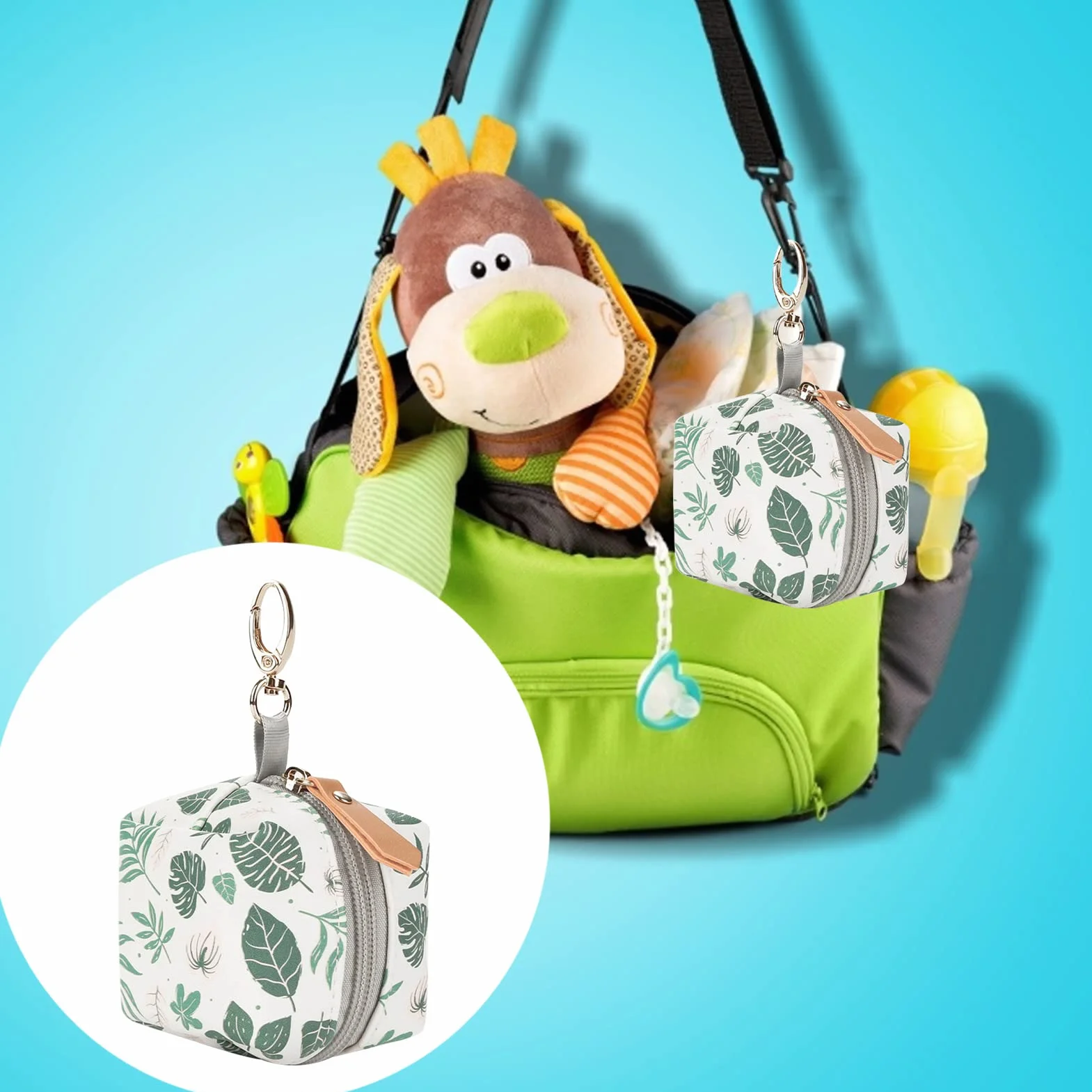 Boîte à tétine porte-tétine avec attache rangement 2 tétines voyage maison
