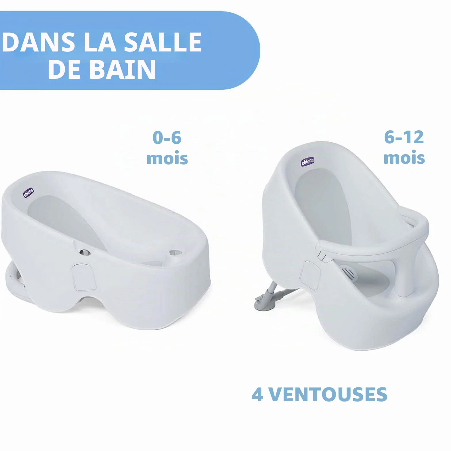 Chicco Siège de Bain Bubble Nest Cool Grey