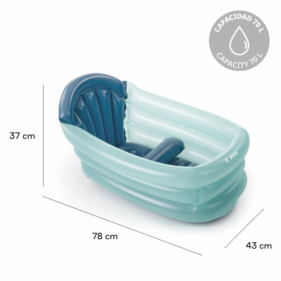 Jané Baignoire Gonflable Bébé 3 Positions 30L Antidérapante Bleu