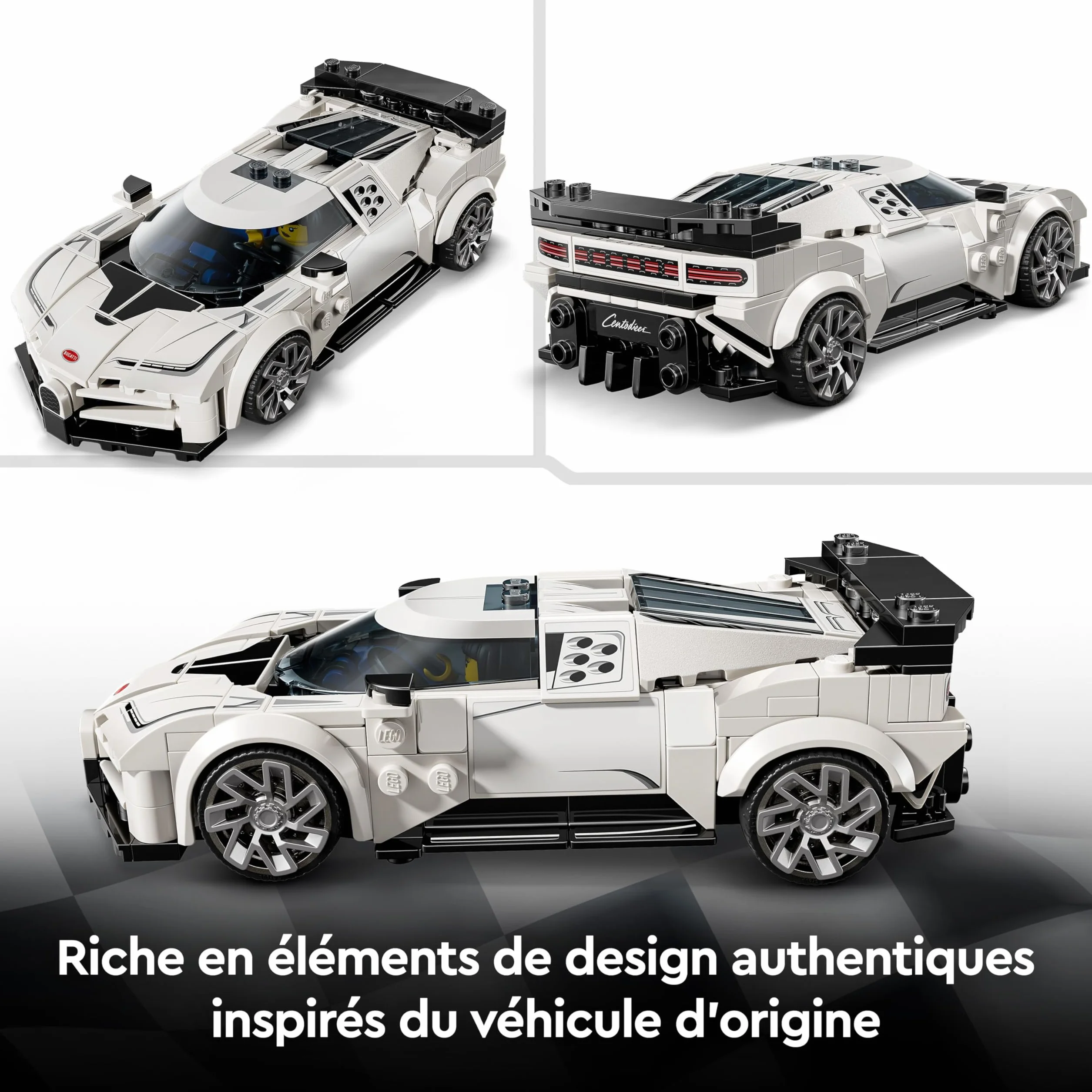 LEGO Speed Champions Bugatti Centodieci Hypercar Voiture de Sport Maquette Minifigurine Pilote 77240