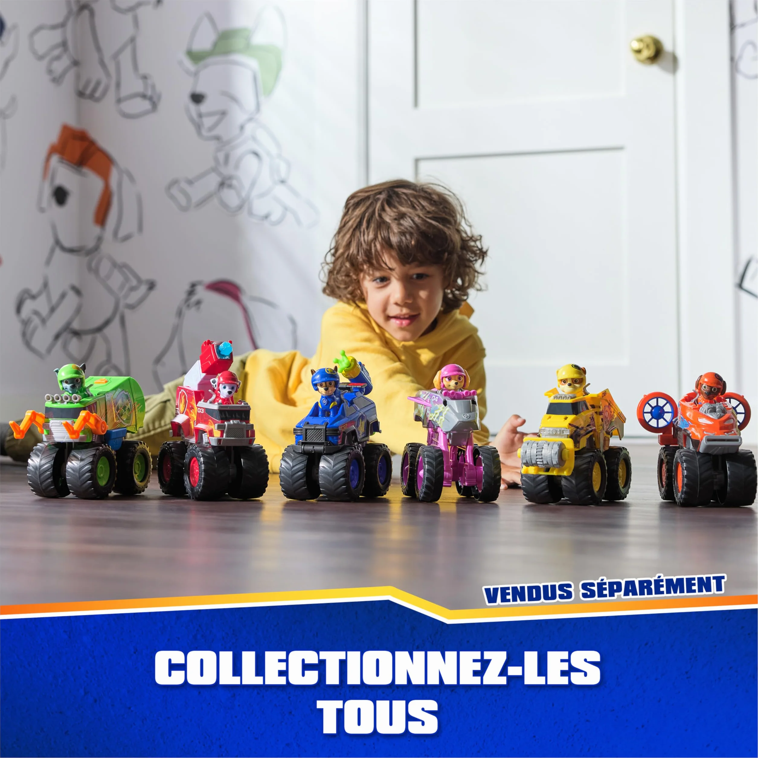 Paw Patrol Pat Patrouille Chase Rescue Wheels Véhicule Figurine Voiture À Collectionner 2 Projectiles Tout-Terrain Jouet Enfant 3 Ans+