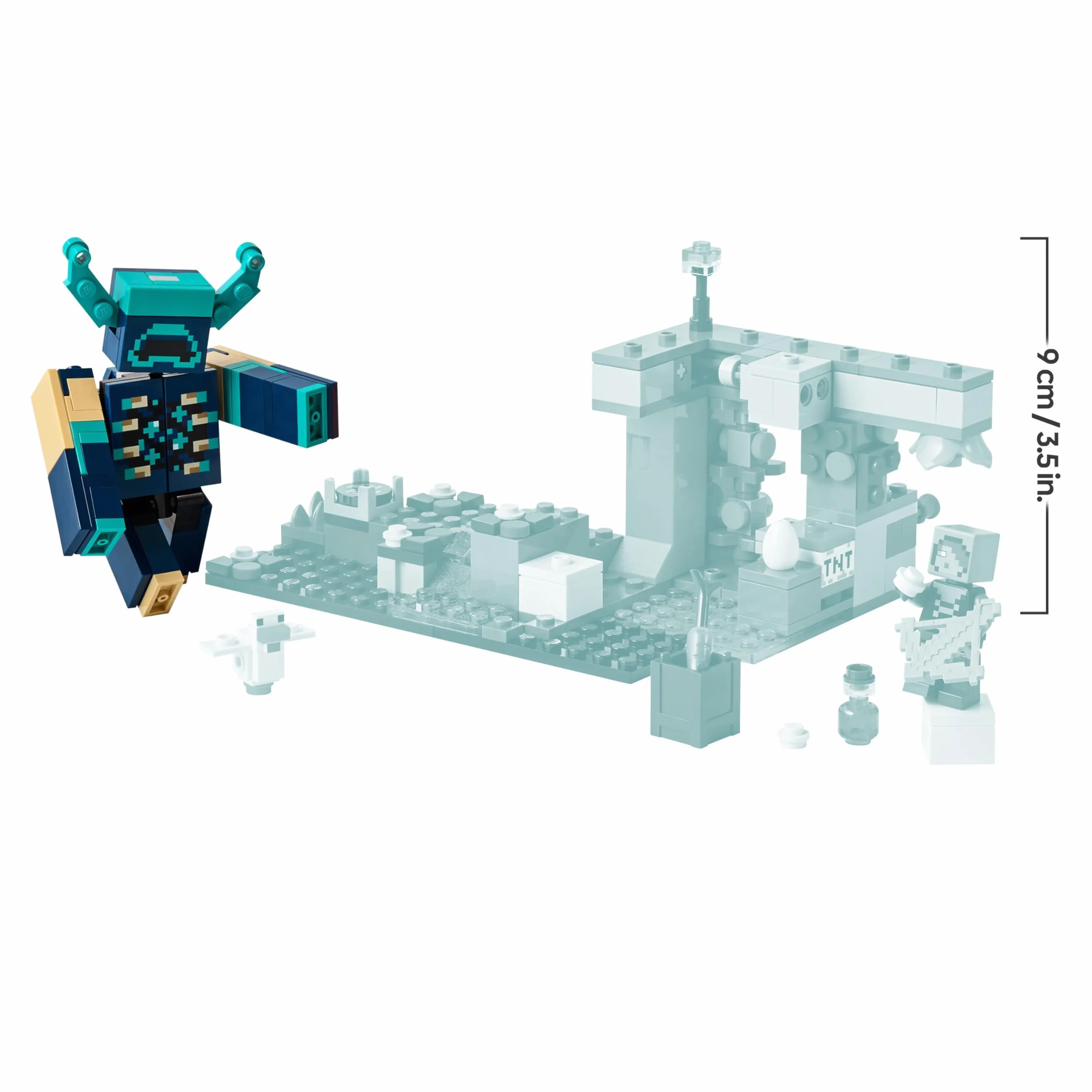 LEGO Minecraft La Rencontre avec Le Warden 21274 Jouet Interactif Minifigurine Figurine de Mob Fonction TNT Chute de Rocher
