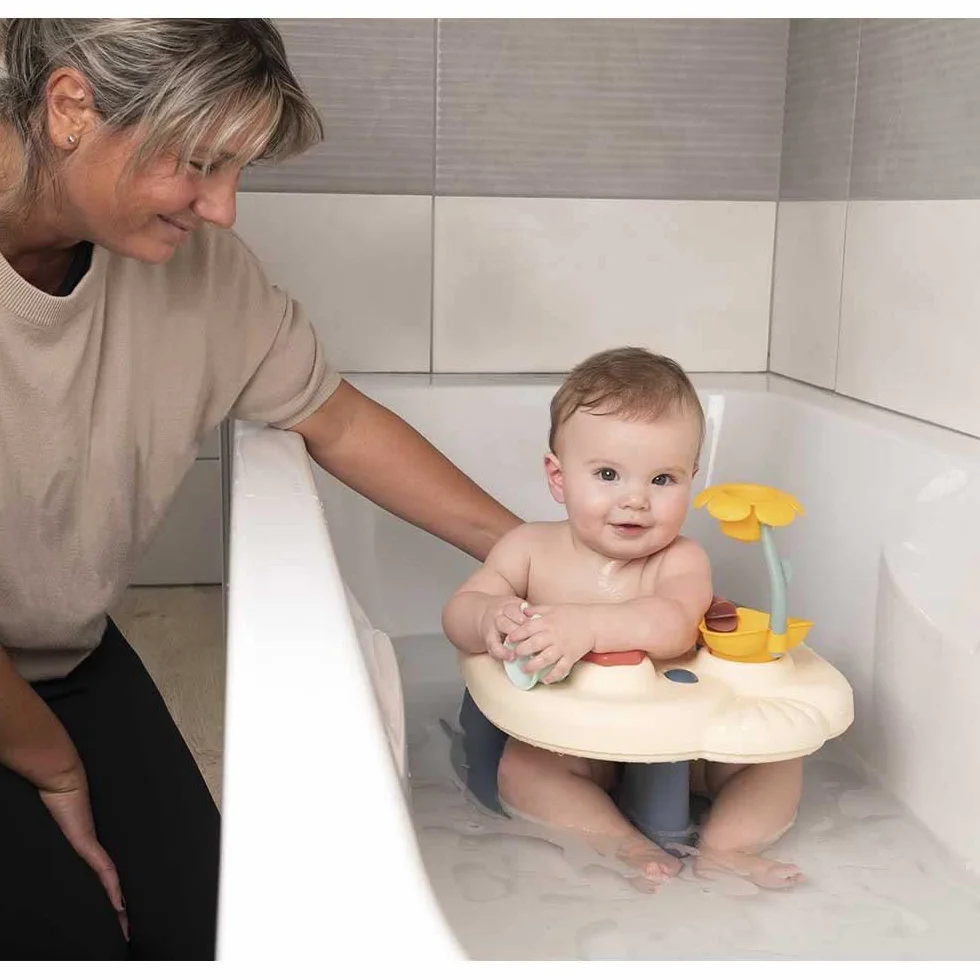 Smoby Little Siège de Bain 2 en 1 Tablette d'Activités Réglable pour Bébé dès 6 Mois Fabriqué en France