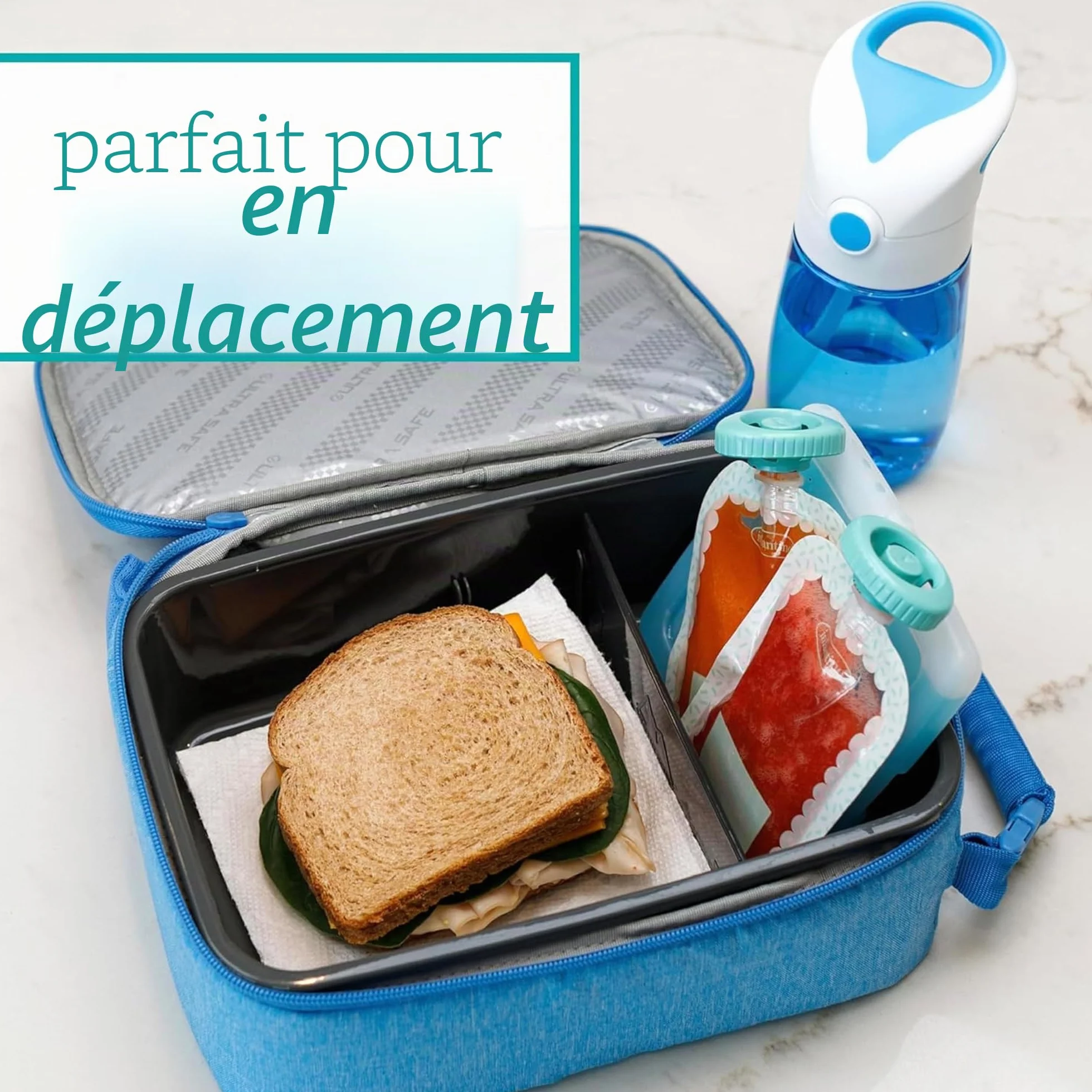 Infantino Squeeze Station, Station de Préparation des Gourdes Maison pour Bébés