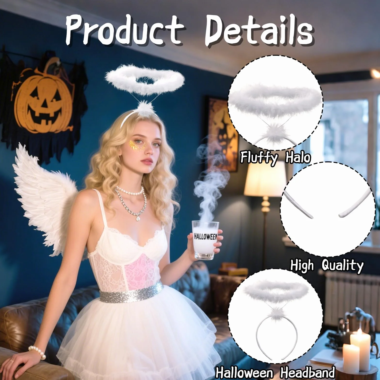 Serre Tete Halloween Femme pour Fêtes Carnaval Jeux de Rôle