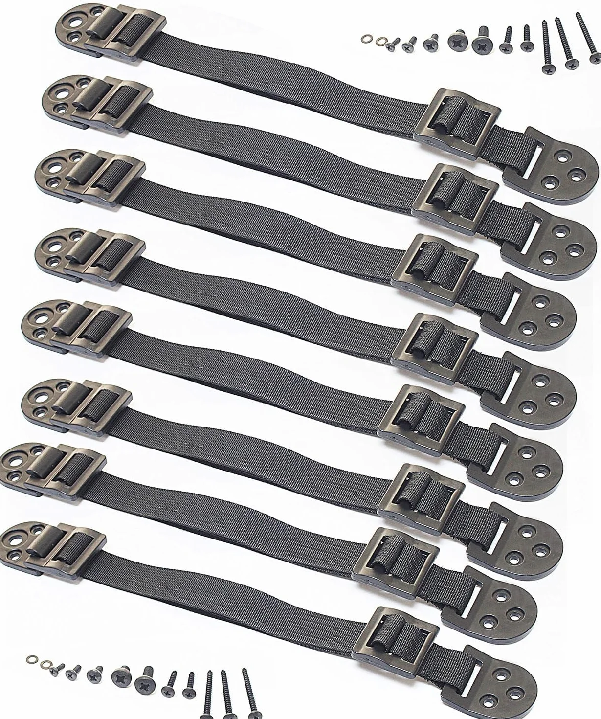 Boxiki Kids Anti Basculement Meuble Sangle Fixation Mur Kit 8 Sangles Sécurité Bébé Enfant Ancrage Anti-Renversement Réglable Noir