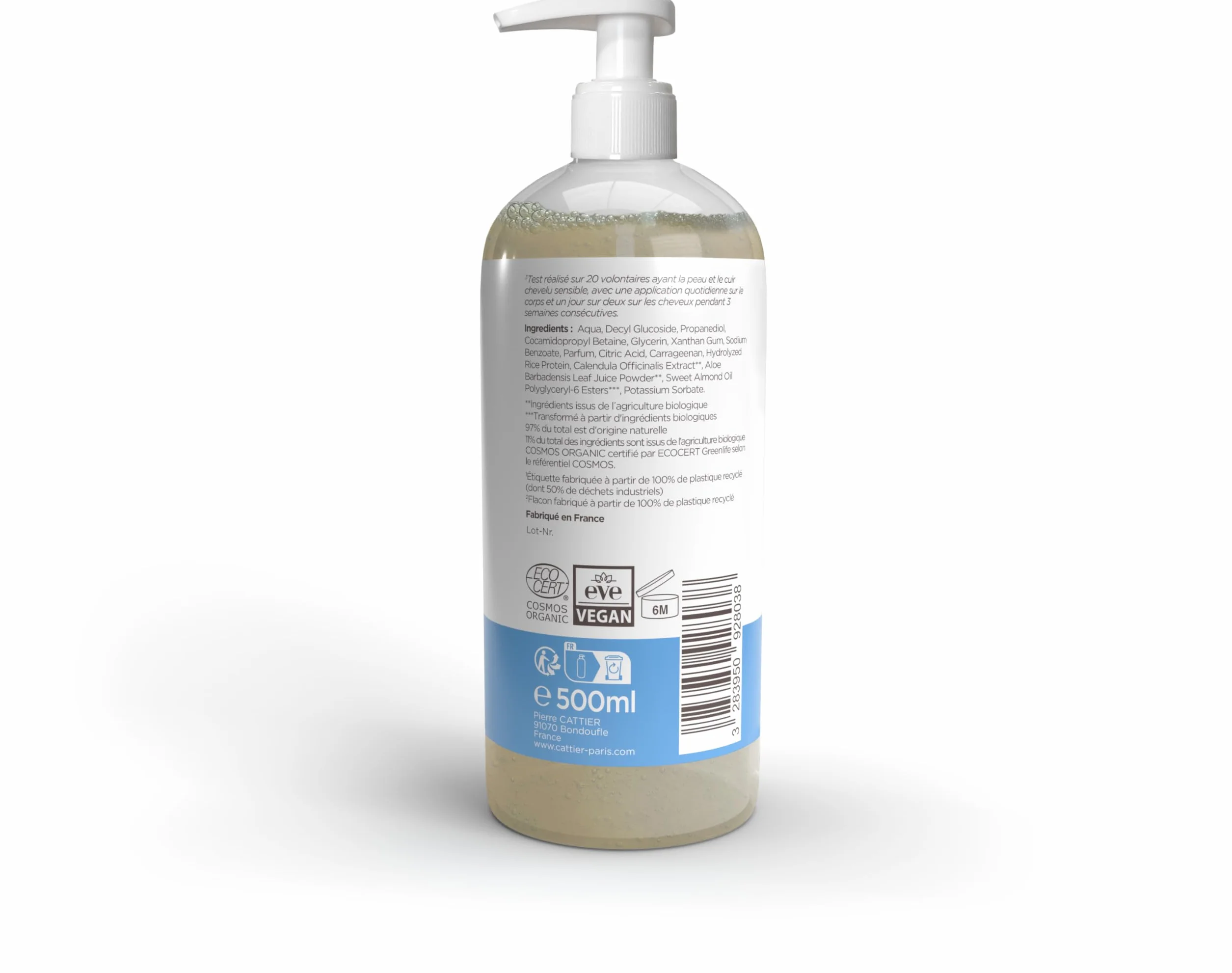 Cattier bébé gel lavant doux 500ml