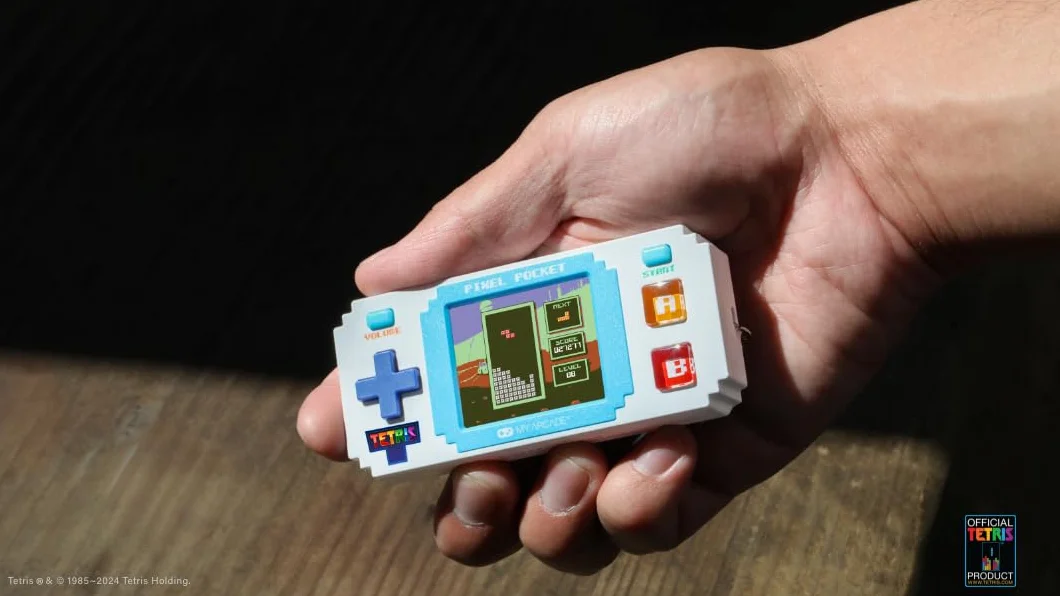 Tetris Pixel Player : jeu vidéo Tiny Tetris officiel, puzzle stratégique avec 10 jeux bonus, porte-clés arcade portable