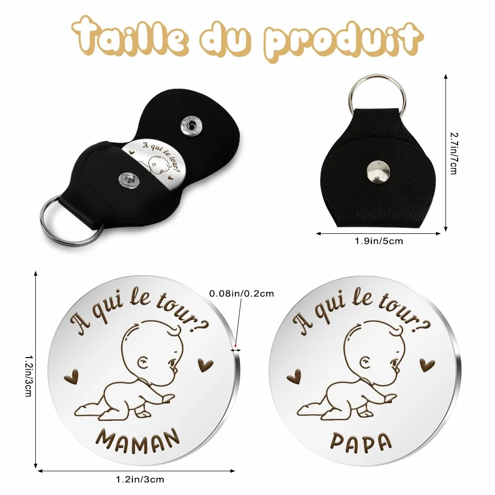Pièce De Monnaie De Décision Cadeau Naissance Futur Parents Maman