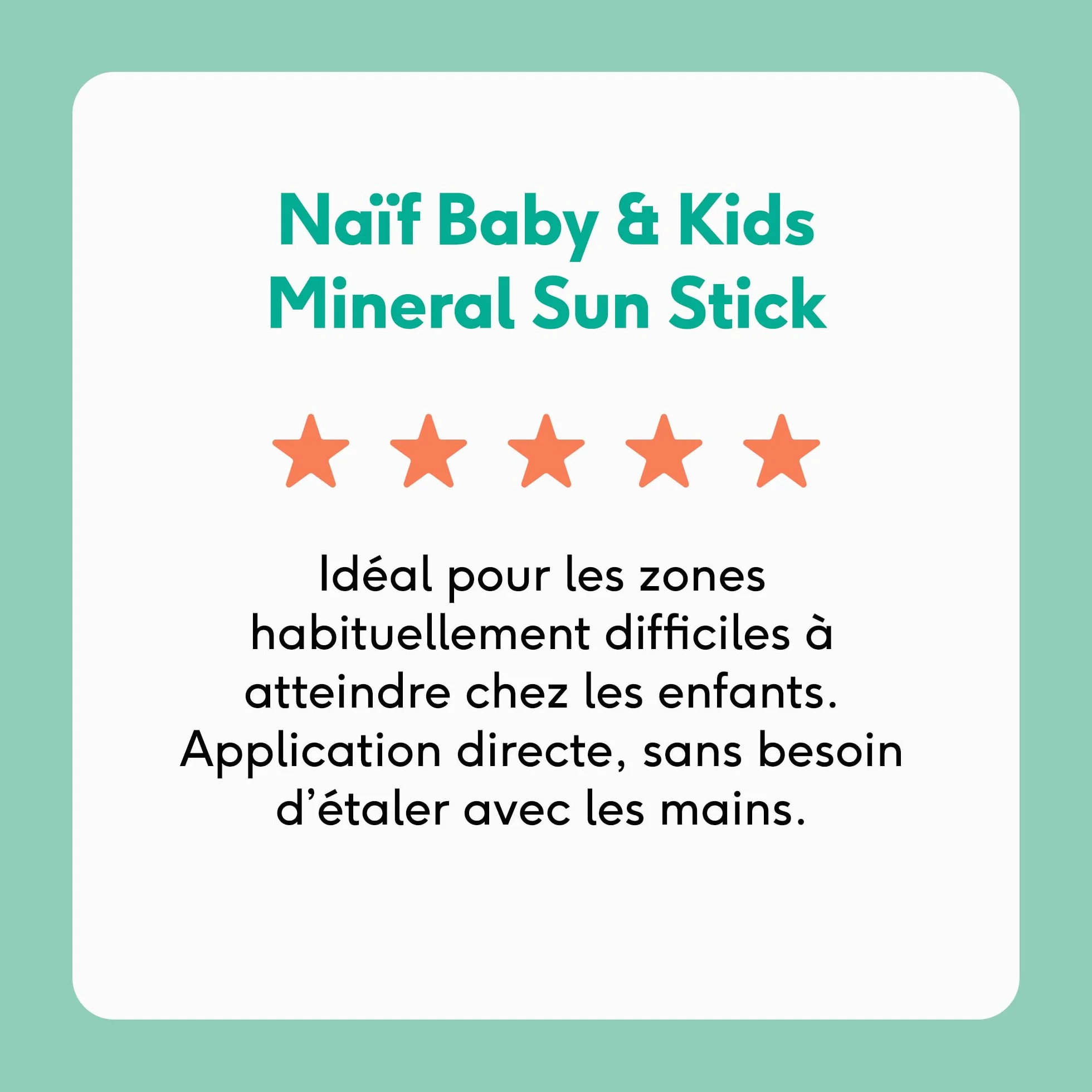 Naïf Stick Solaire Minéral Bébé Enfant SPF 50 Protection UVA/UVB Résistant à l'Eau 36 g