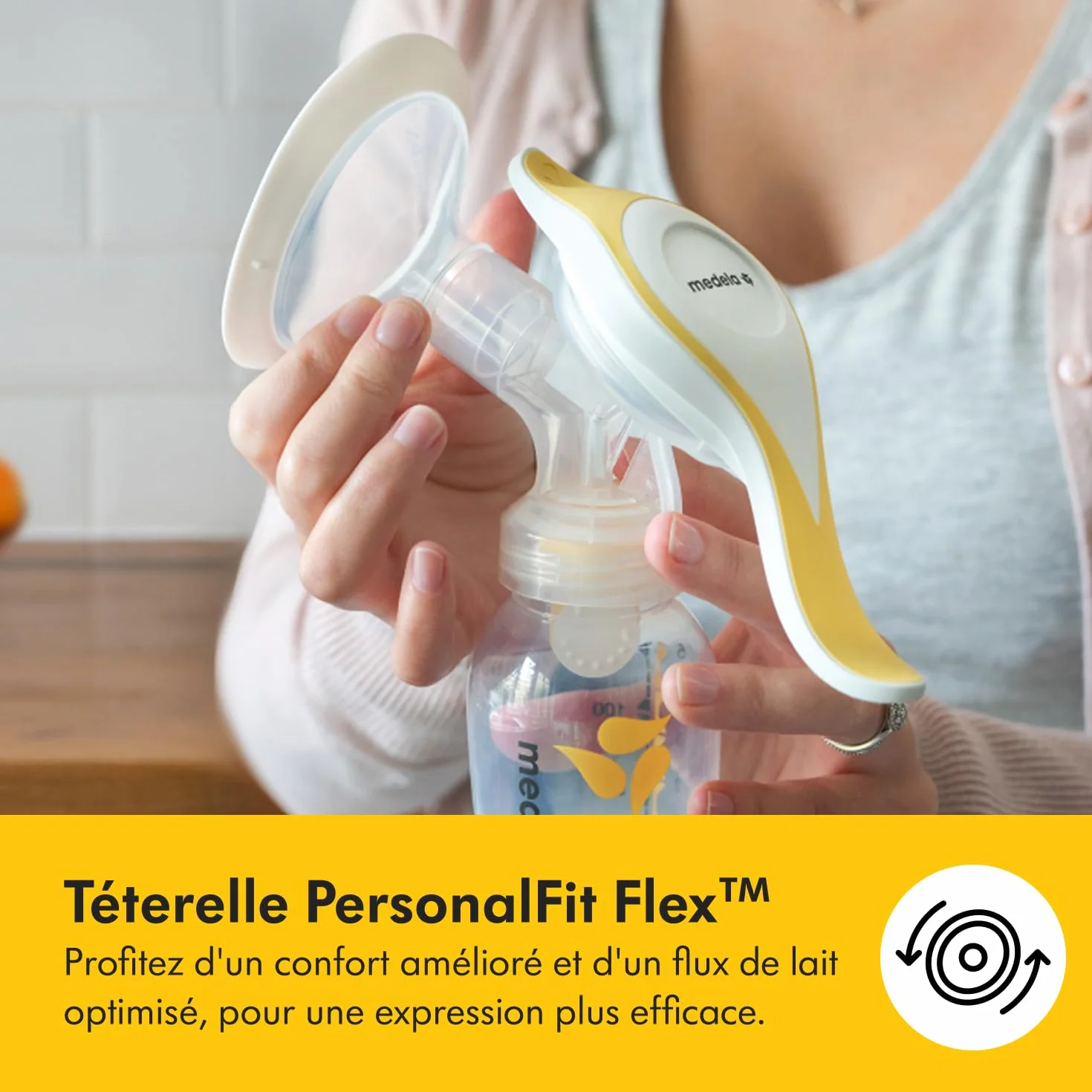 Medela tire-lait manuel Harmony avec protections PersonaFit Flex et technologie 2-Phase Expression