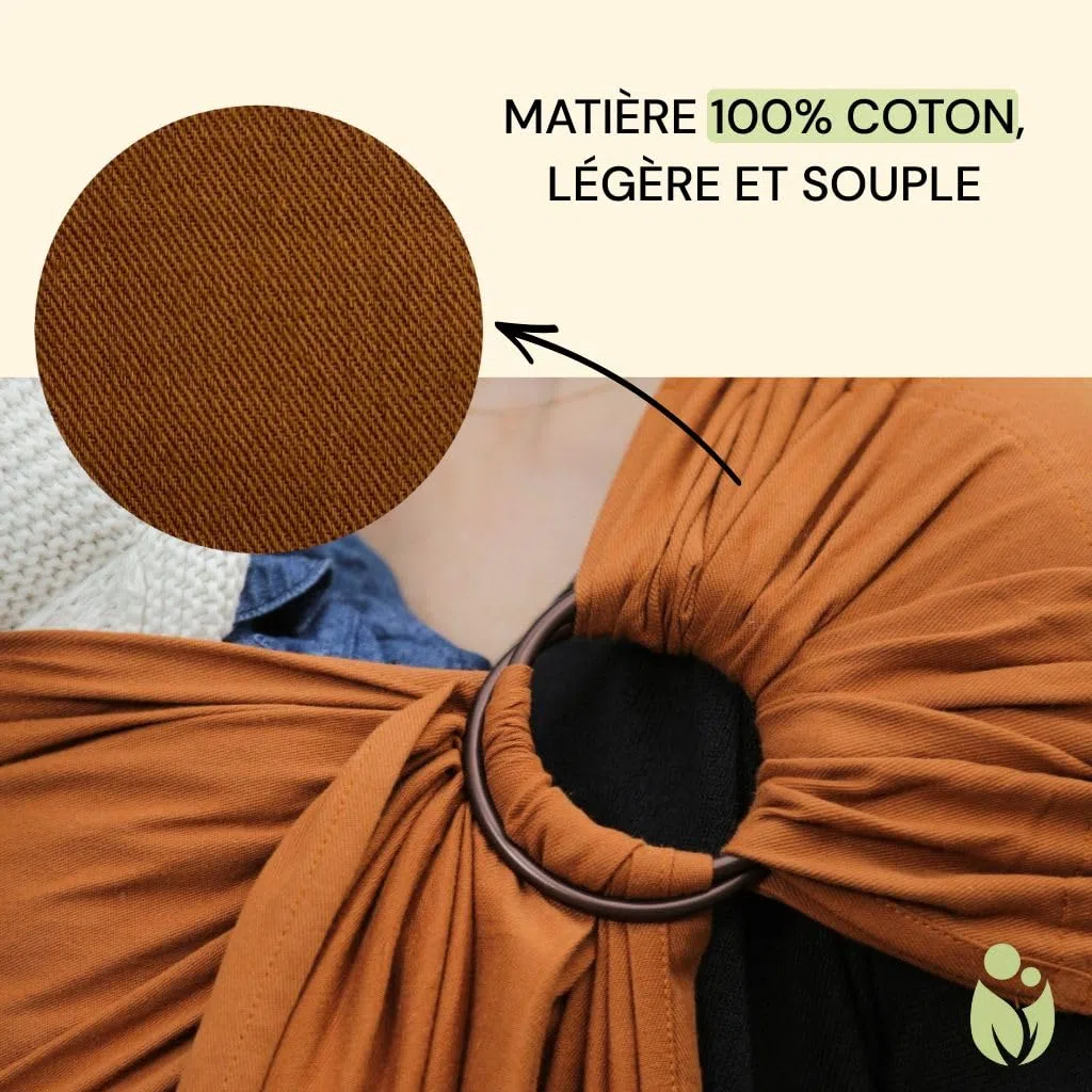 Pack Portage Évolutif : Porte-Bébé Guizy Gris Galet avec Ceinture Tekizy & Écharpe Simply Sling Vert Amande - Kit Nomade Complet en Coton