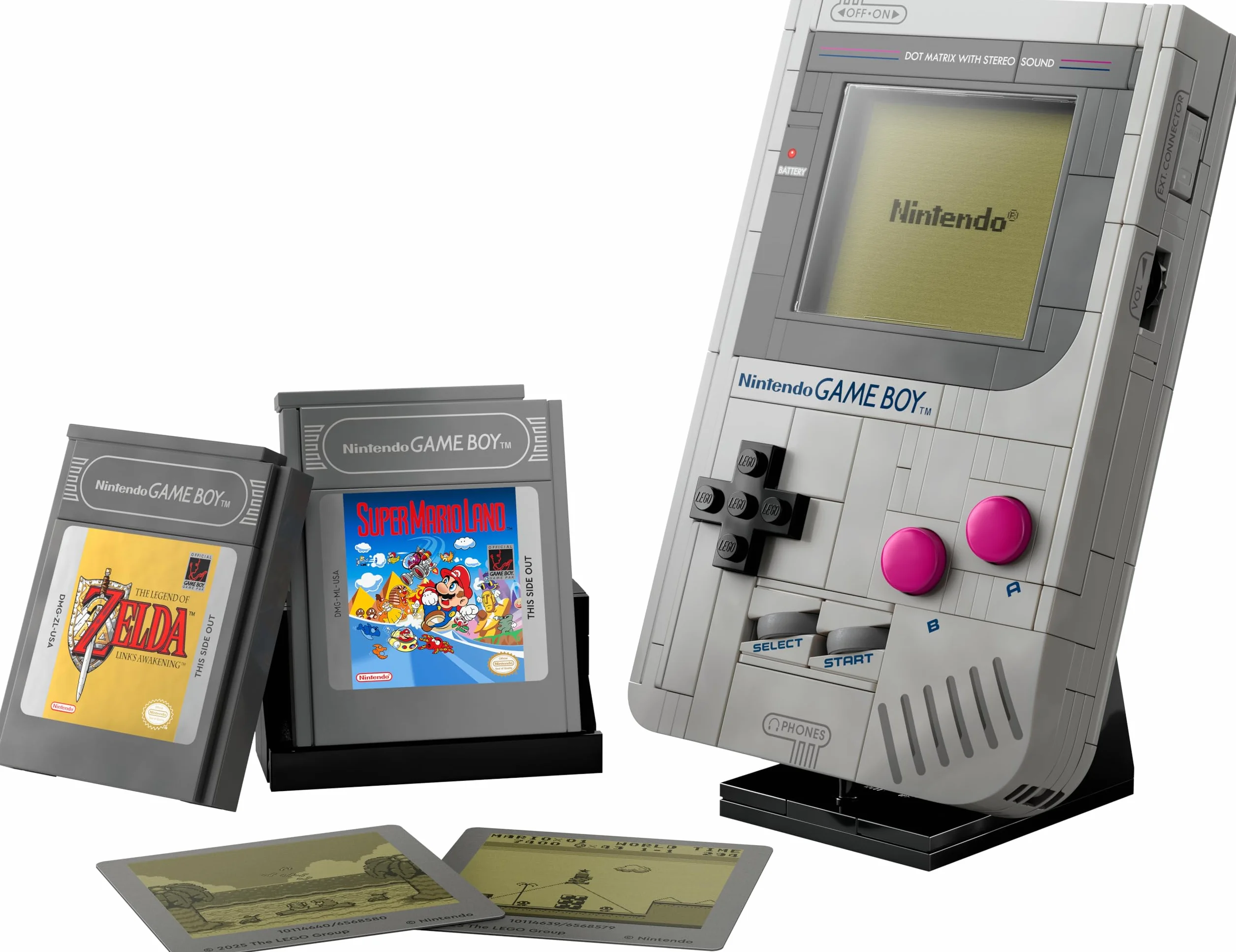 LEGO Super Mario Game Boy Set de Construction pour Adulte Maquette Nintendo 72046 avec 2 Cartouches Dont Zelda Support Inclus