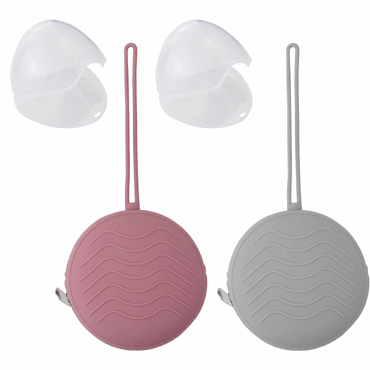 Boite a Sucette Bebe 2 Boîte De Rangement en Silicone pour Sucette Transparent Portable Boîte De Tétine pour Bébé Imperméable Sans BPA Voyage