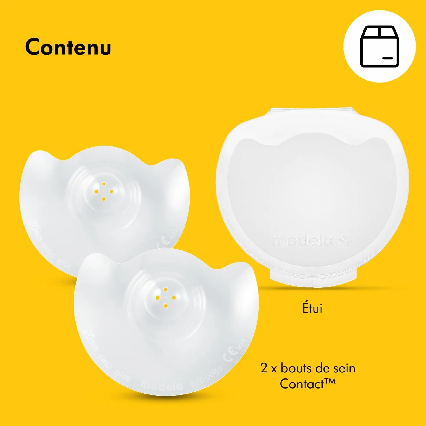 Medela Bouts de sein en silicone Contact 20 mm, 2 pièces, sans BPA