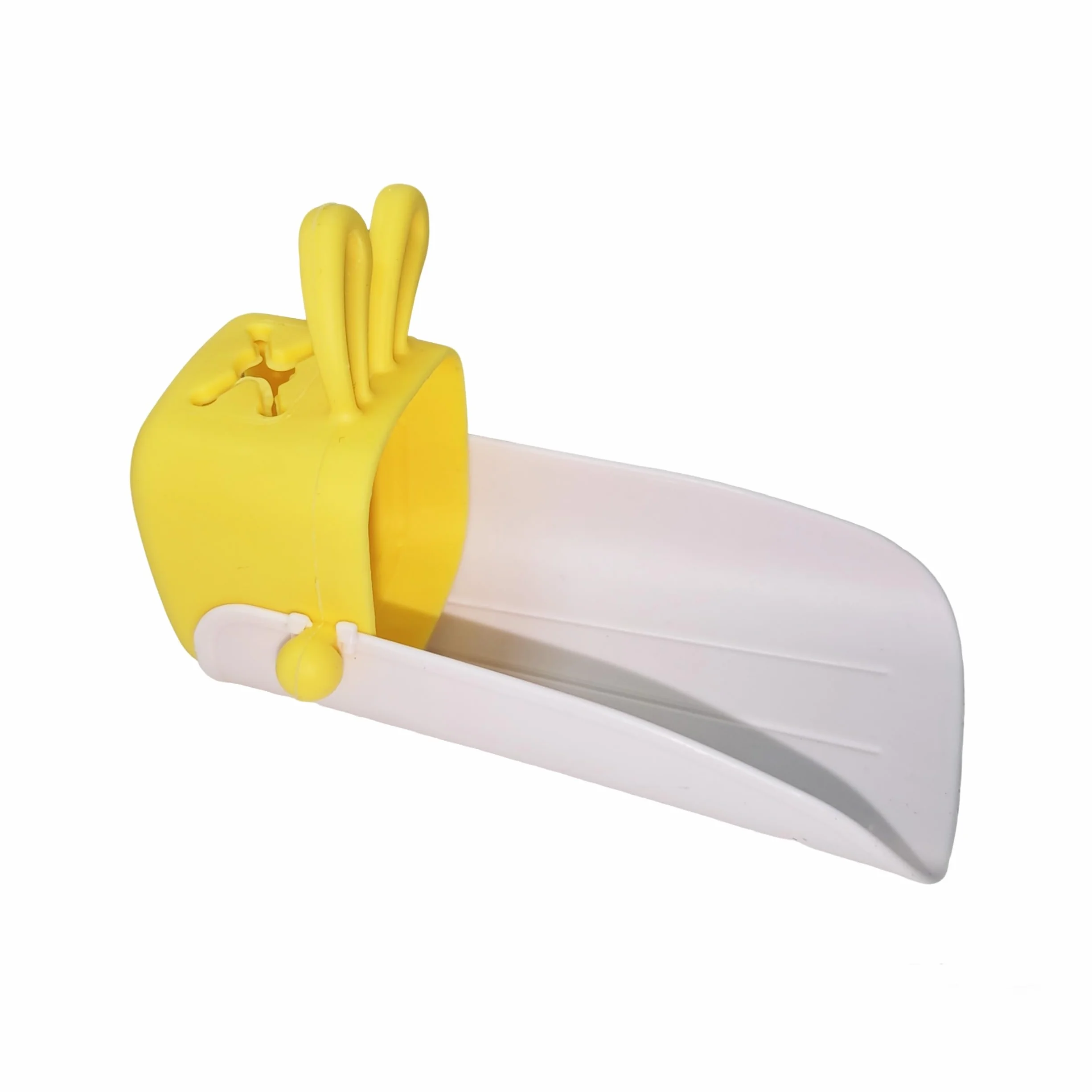 Prolongateur de Robinet Enfant Jaune, Rallonge de Robinet avec Oreilles de Lapin en Plastique pour Lavabo