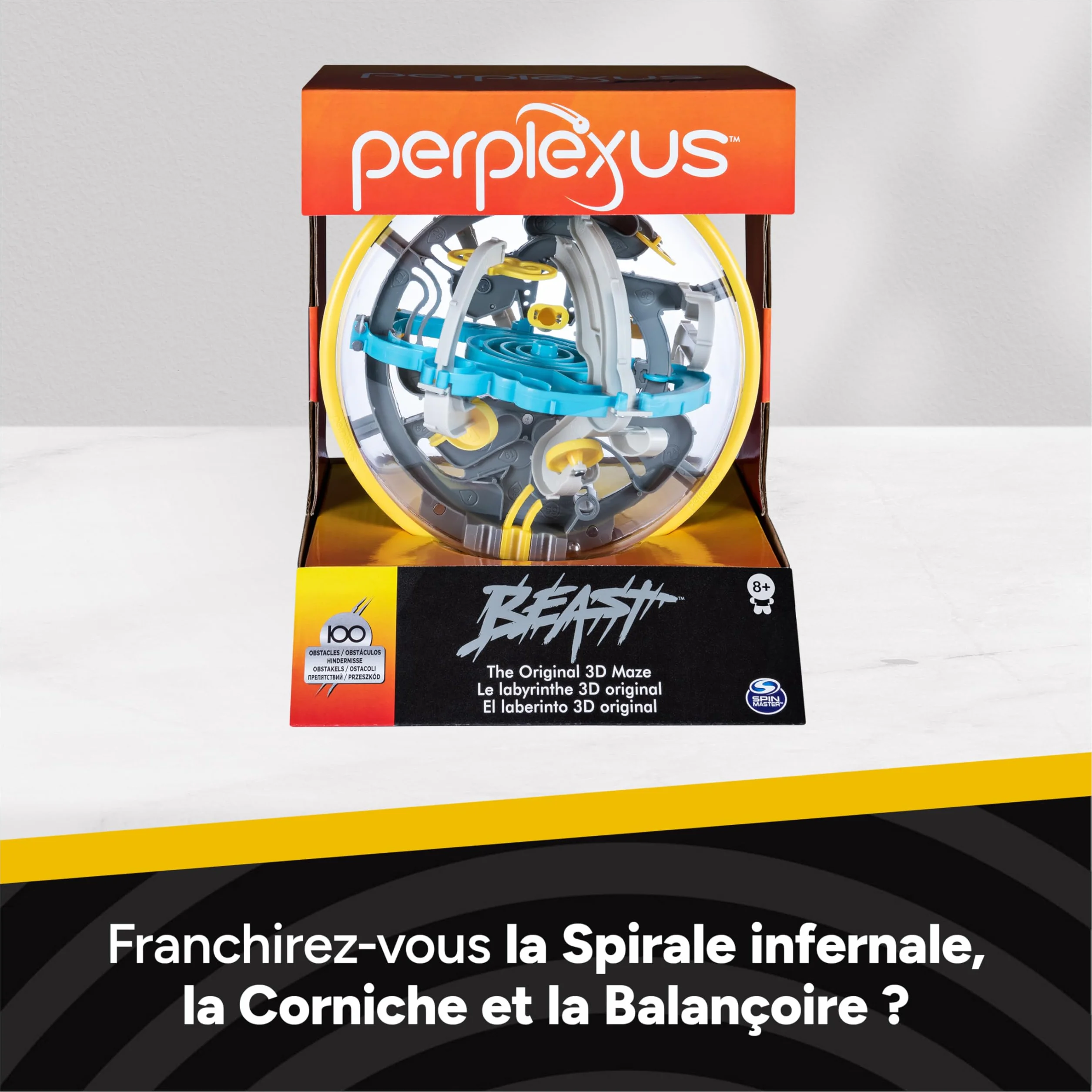 PERPLEXUS BEAST Labyrinthe Parcours 3D Original 100 Défis Jeu d'Action et de Réflexe Casse-tête Enfant 9 Ans et +