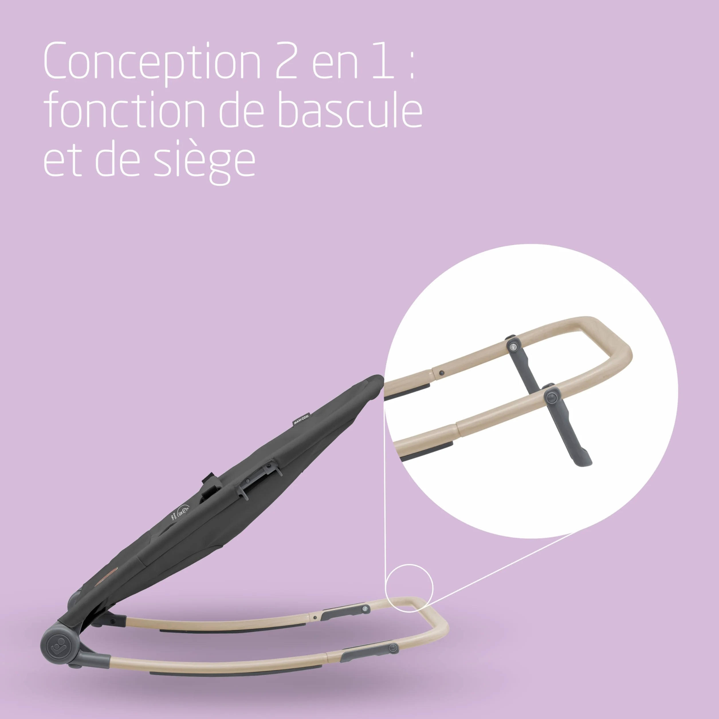 Maxi-Cosi Loa Transat bébé pliage ultra compact 2 positions inclinaison 0-12 kg Beyond Graphite