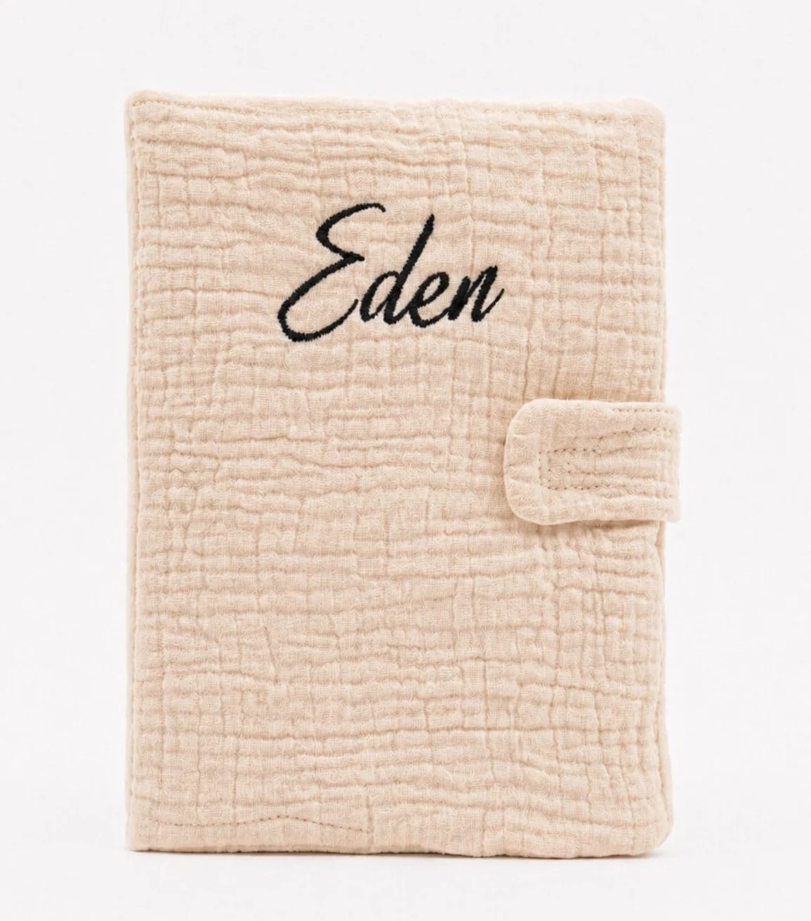Protège Carnet de Santé Personnalisé Bébé – Prénom Personnalisable – Cadeau Naissance Original – Fabriqué en France – Beige