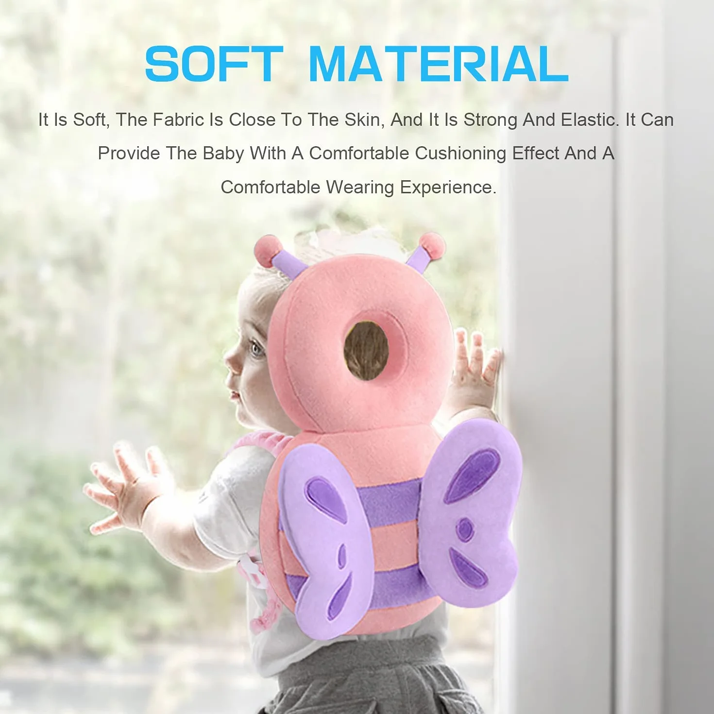 JEJA Coussin de Protection de Tête de Bébé Réglable, Casque Anti Choc pour 4-24 Mois