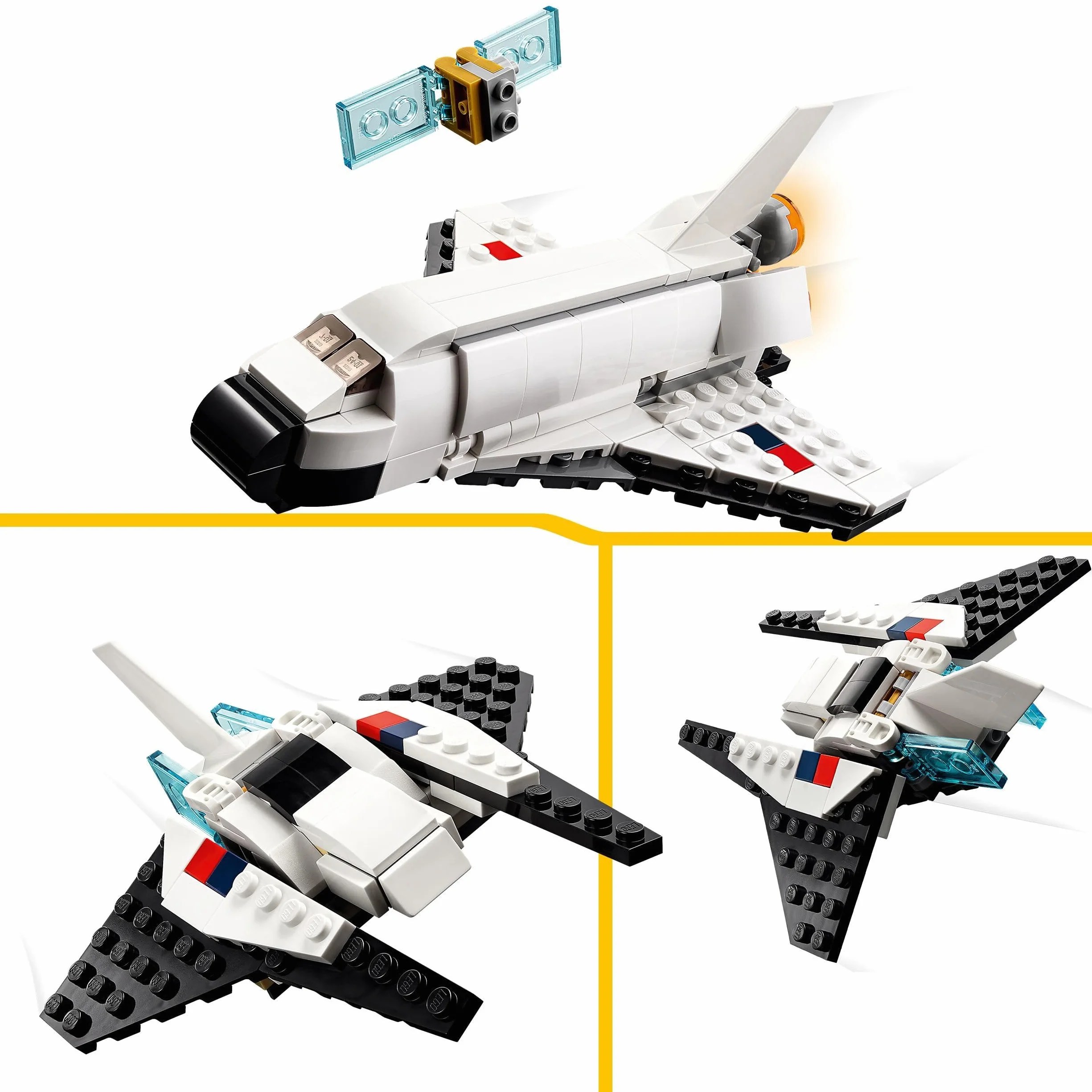 LEGO 31134 Creator 3-en-1 La Navette Spatiale, Jouet de Construction pour Enfants Dès 6 Ans
