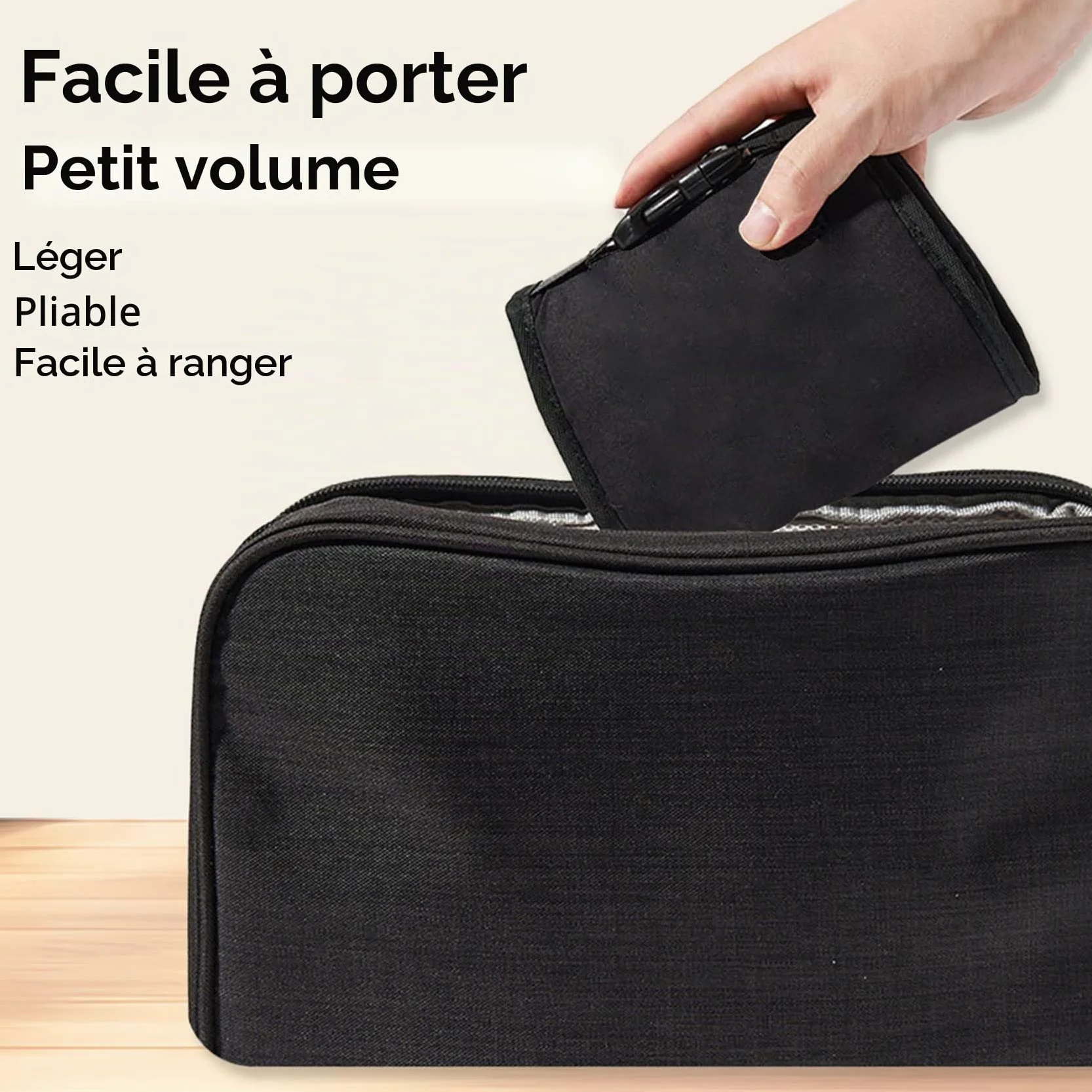 Écharpe de Portage Bébé Porte-bébé Latéral Ergonomique Certifié ASTM 0-36 Mois Noir