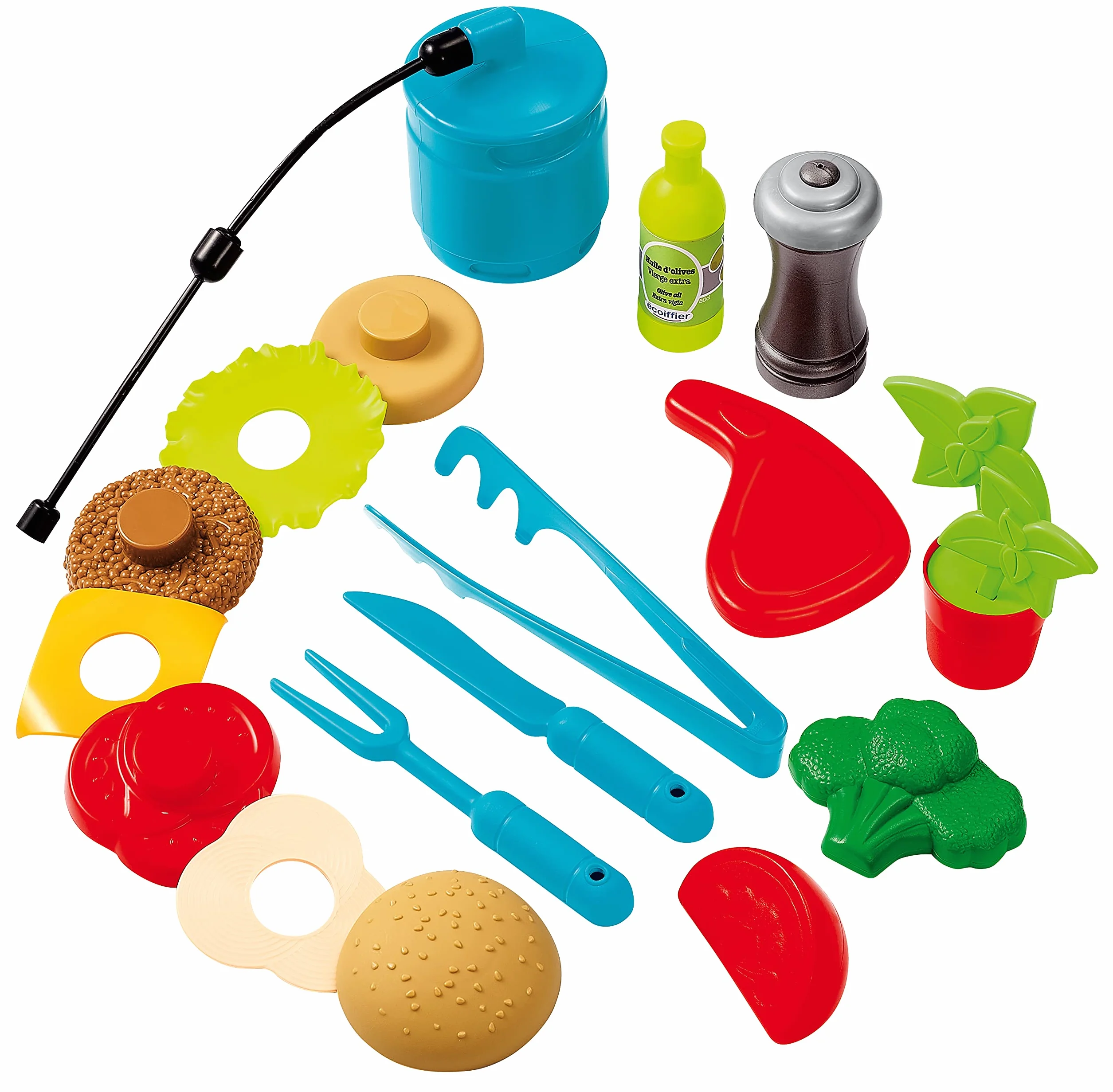 Ecoiffier La Plancha Jouets de Jardin pour Enfants 12 Accessoires Jeu d'Imitation Plein Air