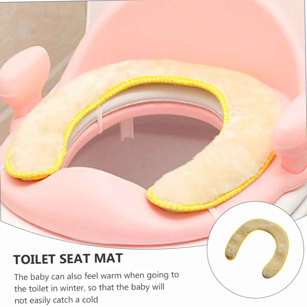 Coussin de Toilette Flanelle pour Garçon Fille Siège O et U Confortable Chaud Hiver