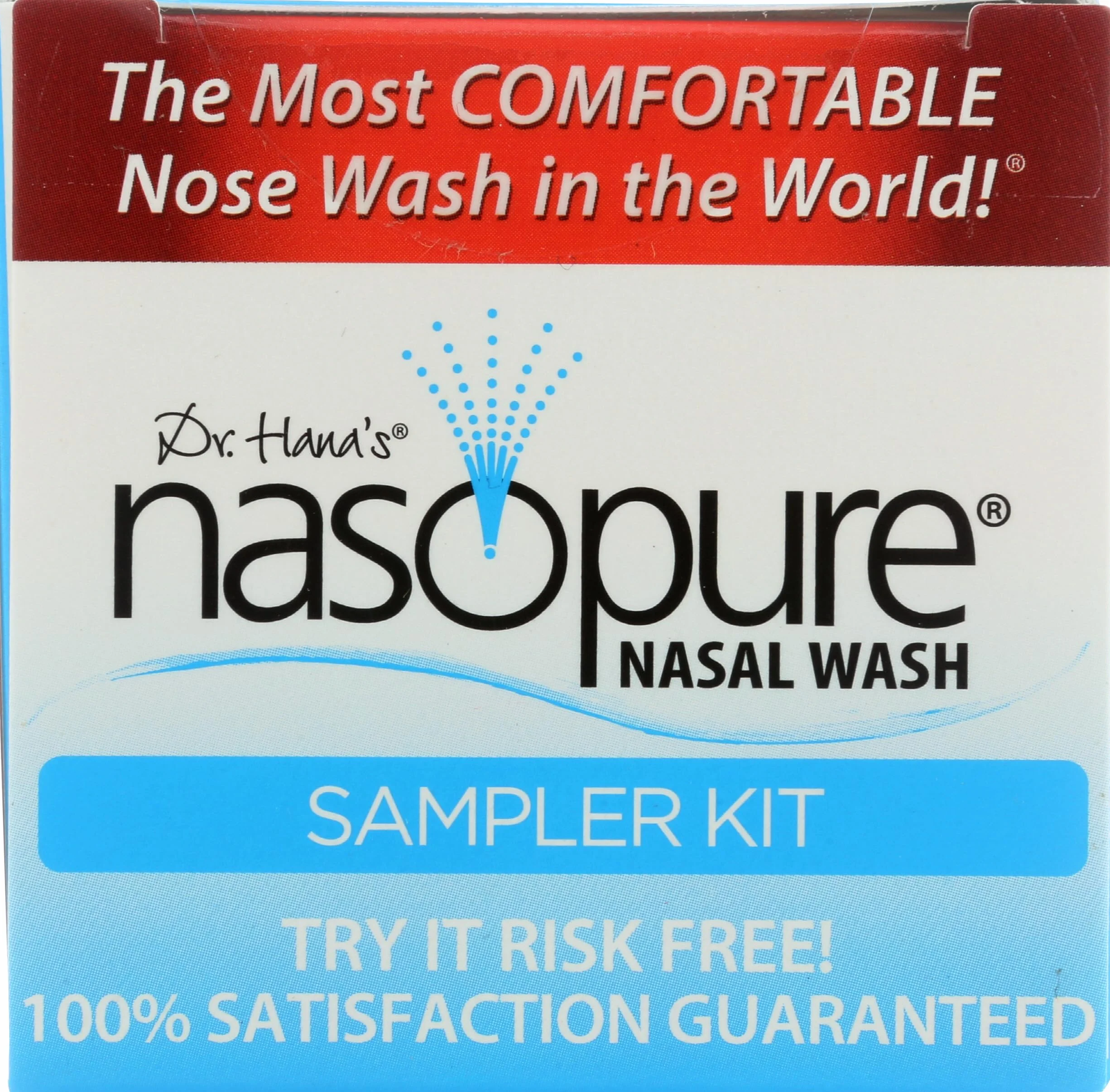 DR HANA'S NASOPURE Le "Pot Neti Nicer" Sampler Kit 8 Bouteille Avec 4 onces Tamponnés Sel Packets Allergie Congestion Relief Lavage Nasal