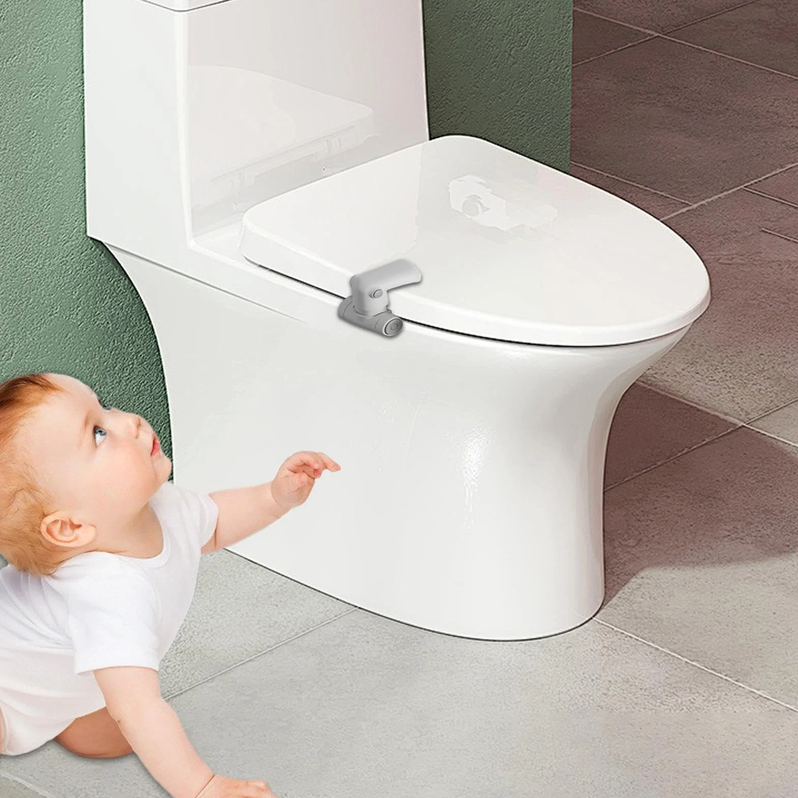 Verrou de sécurité enfant pour siège de toilette bébé - Serrure réglable en hauteur