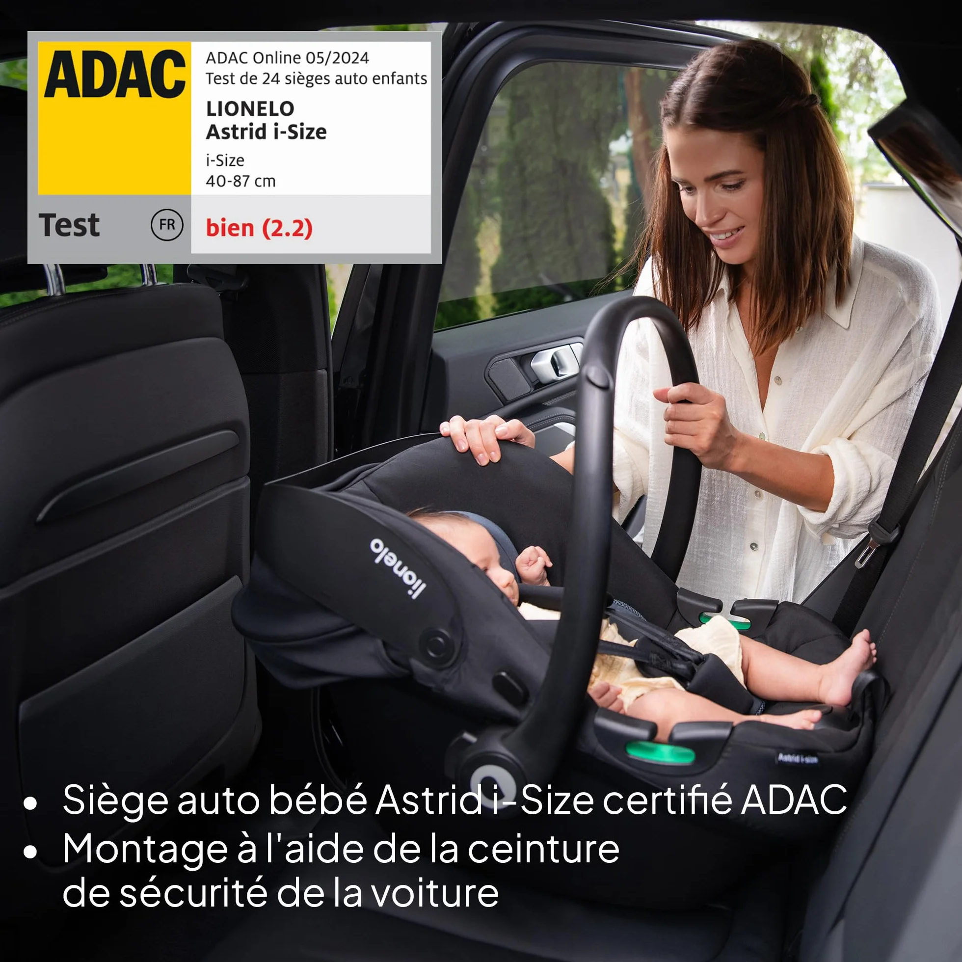LIONELO Amber 3 in 1 poussette multifonctionnelle avec siège sport, nacelle, sac et accessoires