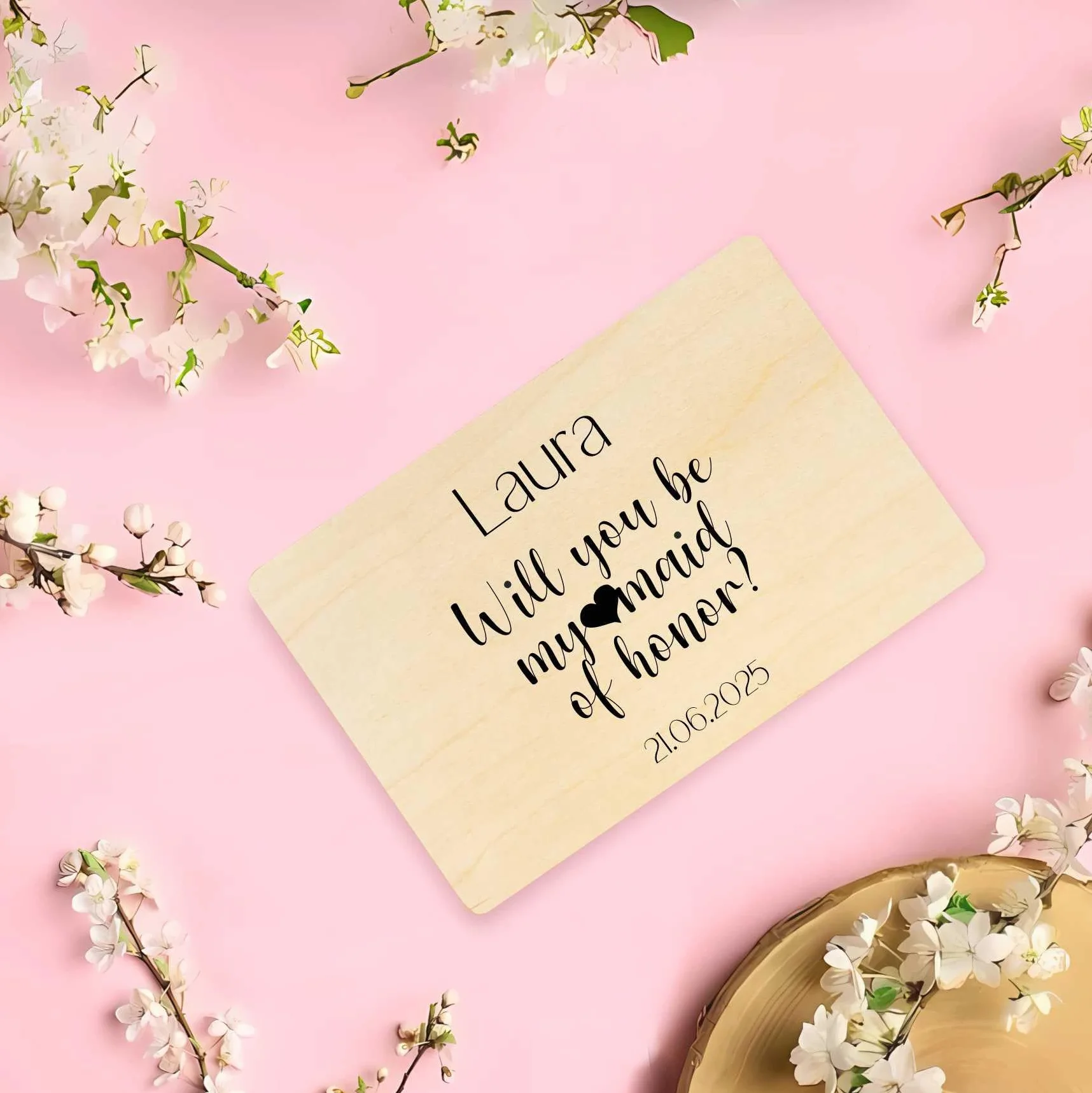Boîte à Souvenirs Personnalisée pour EVJF Cadeau de Mariage Fiançailles Future Mariée Coffret Cadeaux en Bois