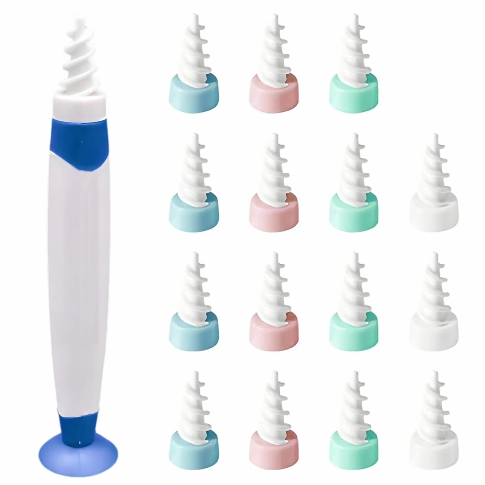 Nettoyeur Oreille Spiral Ear Cleaner Cire D'Oreille Remover Kit 16 Embouts Lavables