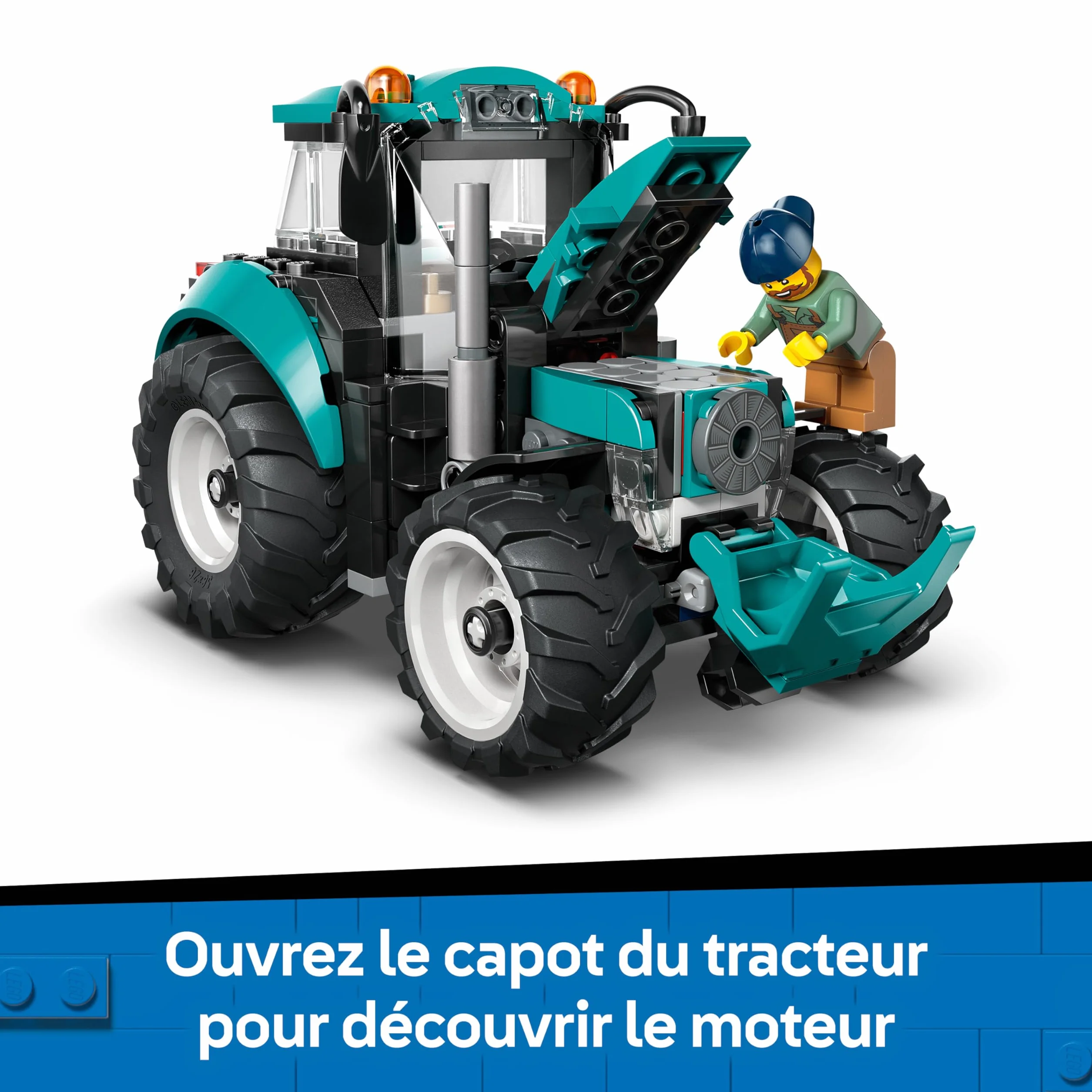 LEGO City Le Tracteur Jouet de Construction Véhicule de Ferme avec Minifigurine de Fermier Cadeau pour Garçon dès 6 Ans