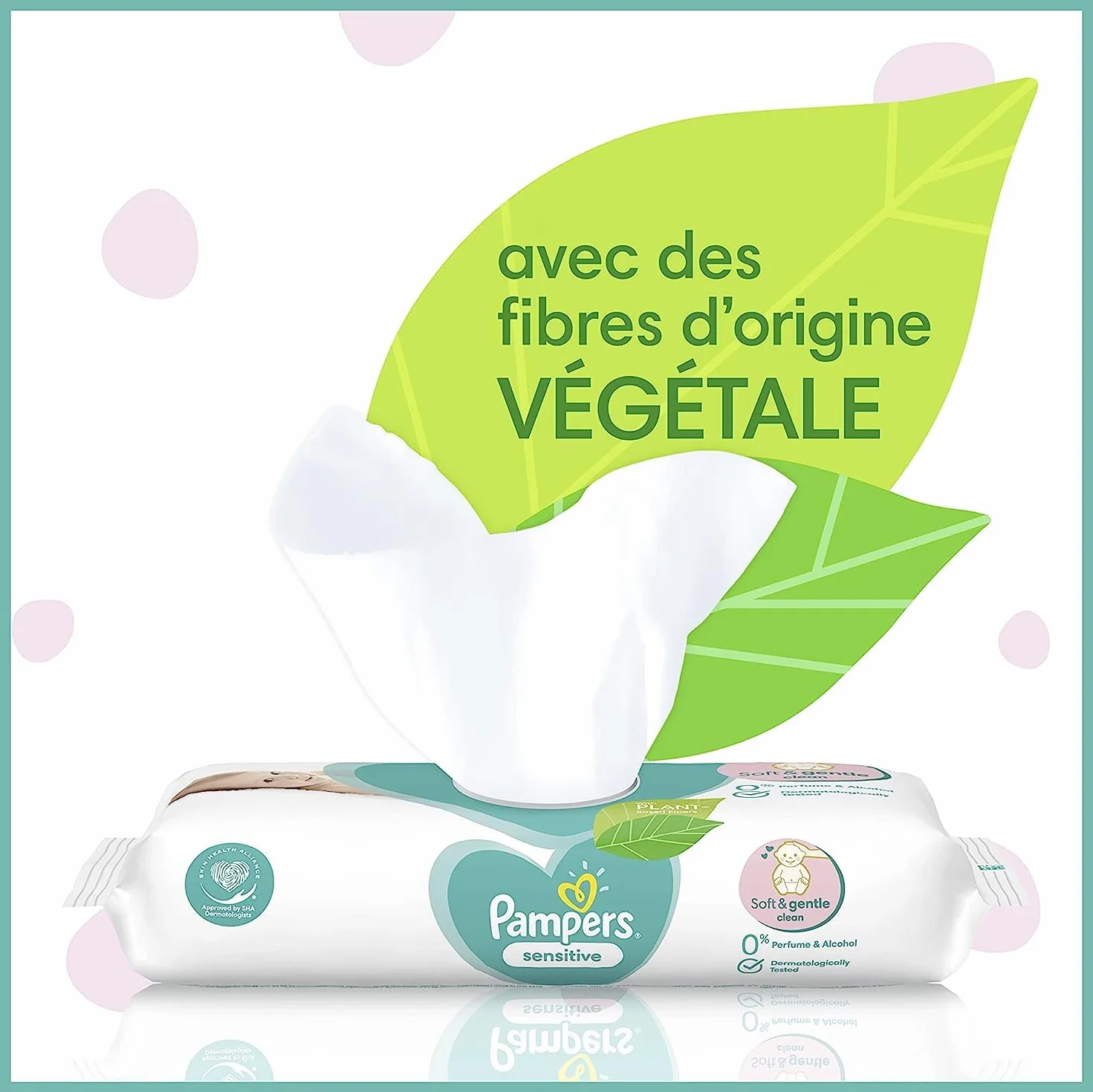 Pampers Lingettes Bébé Sensitive 624 Lingettes Lot de 12 x 52 Sans Parfum ni Alcool Testées Dermatologiquement