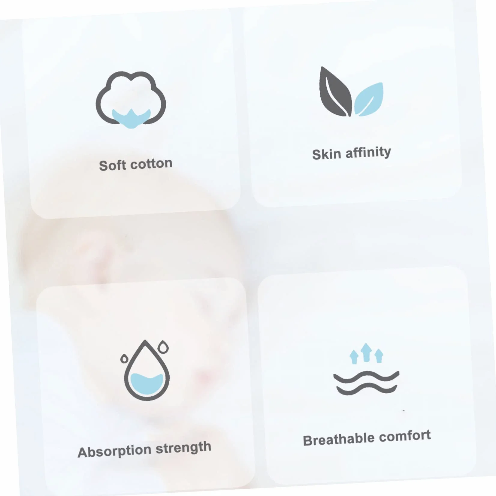 Inserts de Couches pour Bébé en Fibre de Bambou Lavables 5 Couches
