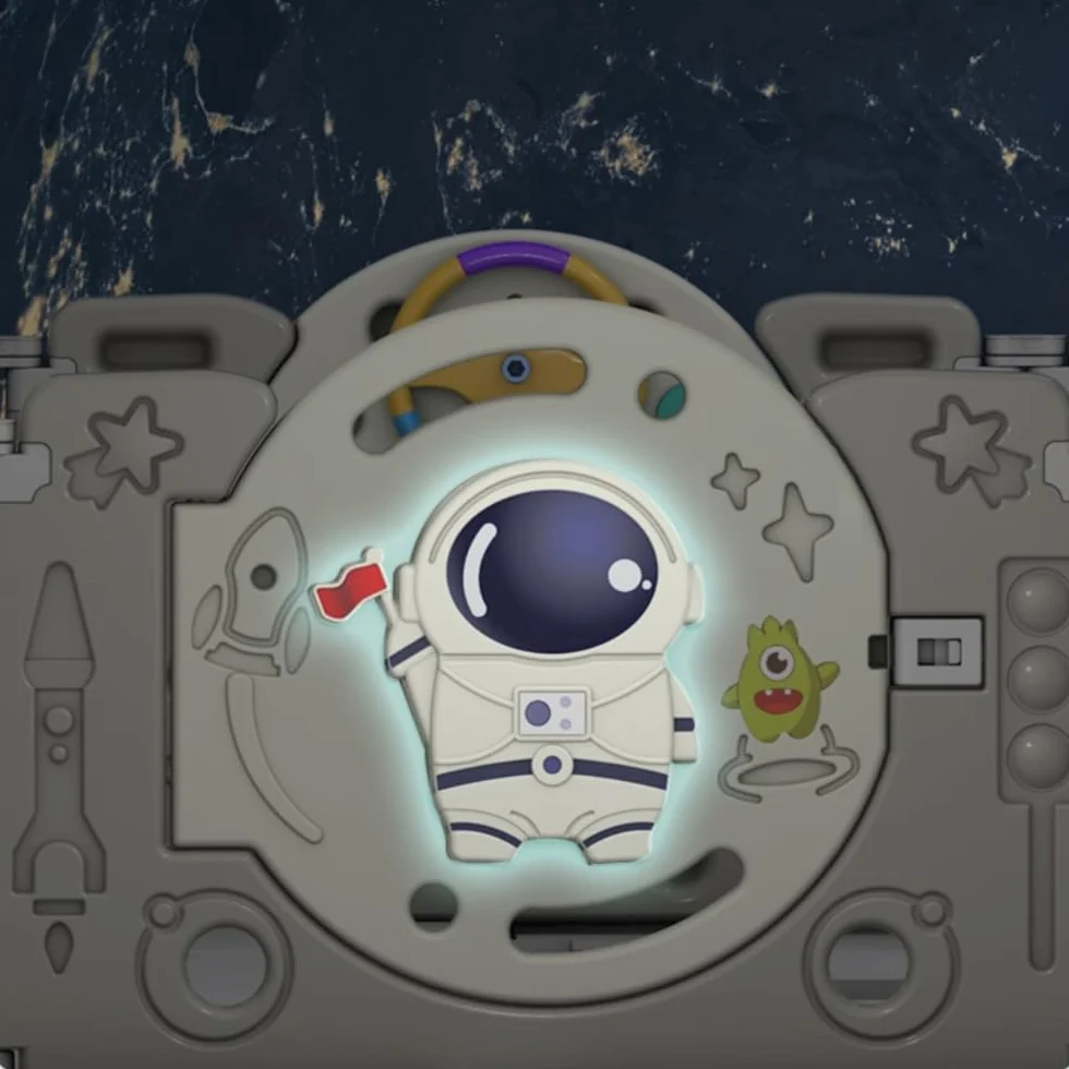 Parc Bébé Pliable Astronaute Sécurisé avec Accessoires Complets