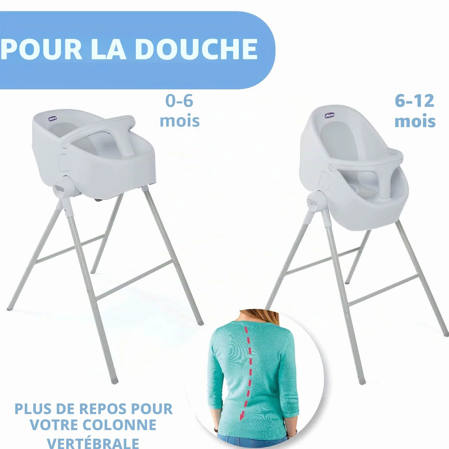 Chicco Siège de Bain Bubble Nest Cool Grey