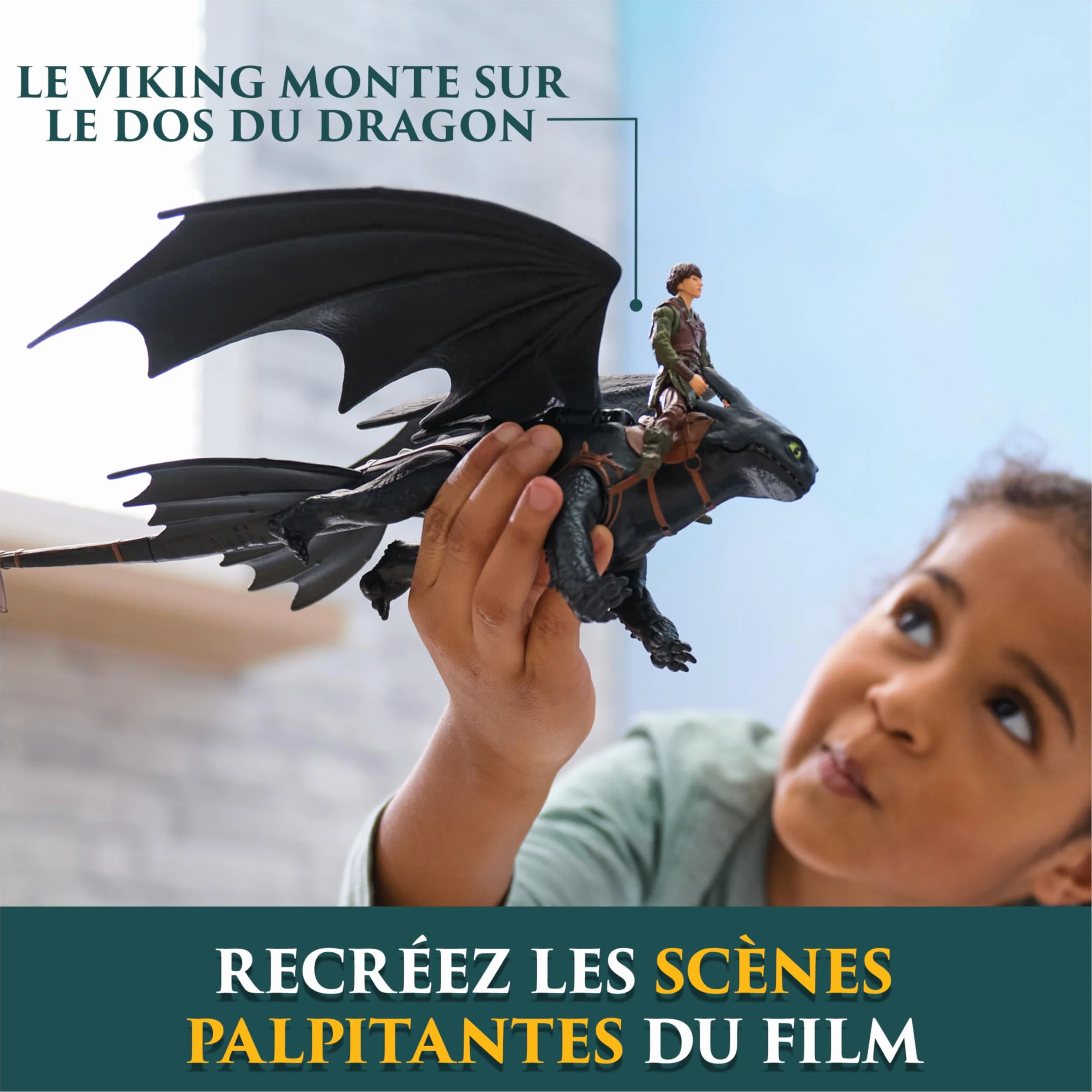 Dreamworks Dragons Figurine Articulée Krokmou 25 Cm Et Viking Harold 10 Cm Jouet Enfant 4 Ans Et +