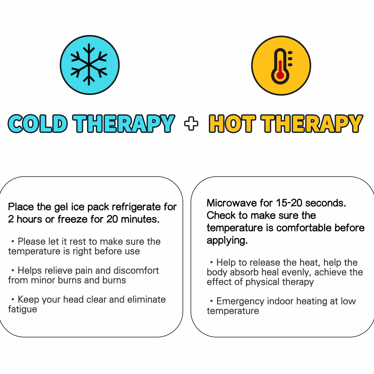 Sacs à glace réutilisables pour enfants, pack de froid pour ecchymoses, premiers soins (4 pièces, 10x9 cm)