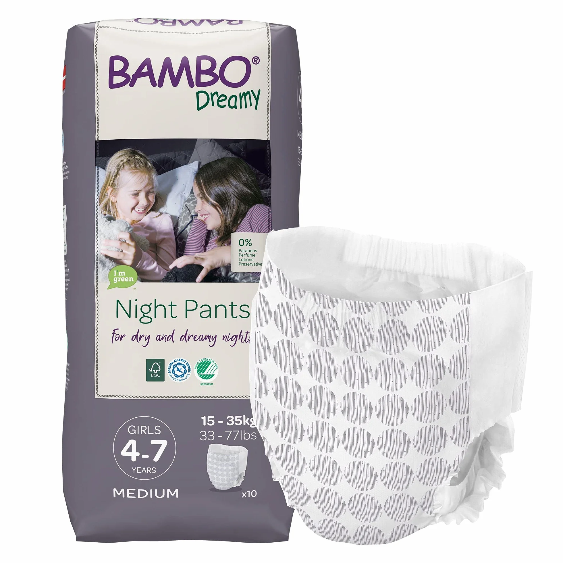ABENA Bambo Dreamy Girl Medium 4-7 Ans 15-35 Kg