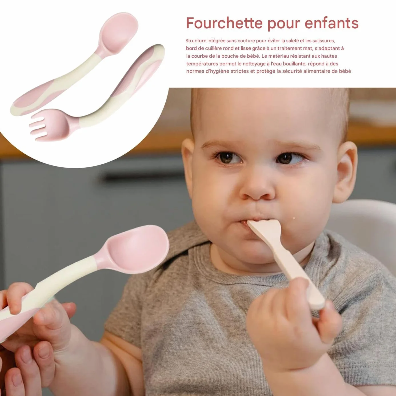 Set De Fourchette Et Cuillère Pour Bébé - Couverts Premiers Ustensiles Sevrage Alimentaire