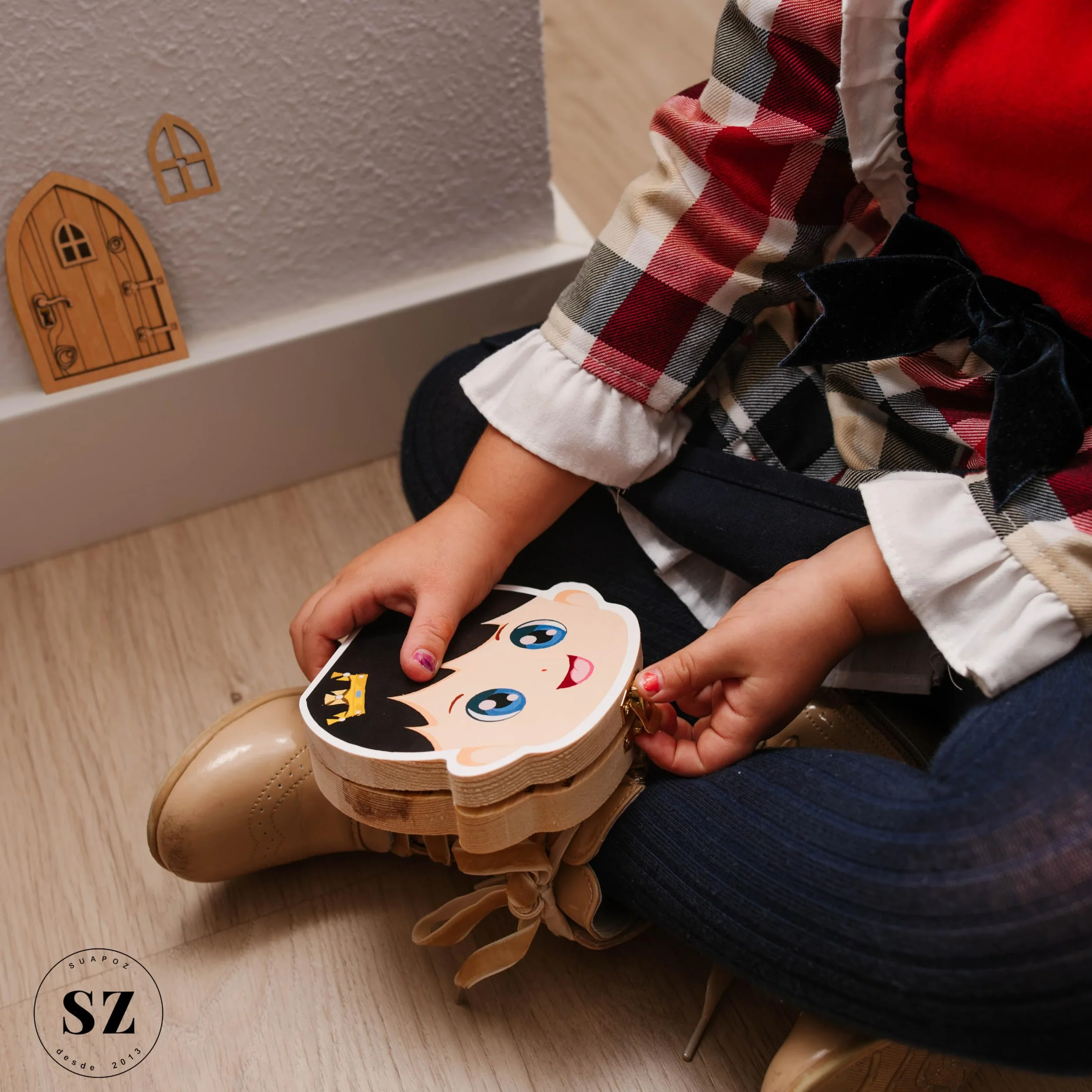 Pack Porte Souris et Boîte à Dents Bébé Garçon Fille - Boîte à Souvenirs Cadeau Naissance Bois Naturel