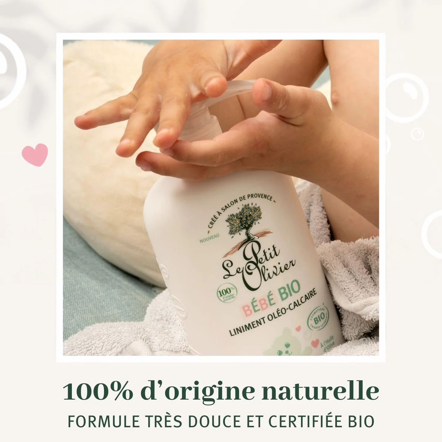 LE PETIT OLIVIER Liniment Oléo-Calcaire Bébé Bio 750 ml