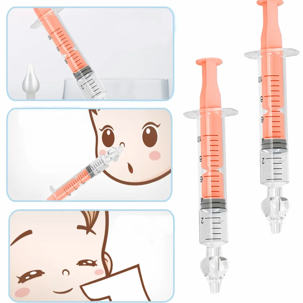 Mouche-bébé Portable Irrigateur Nasal 10ml avec Embout en Silicone Nettoyable Réutilisable
