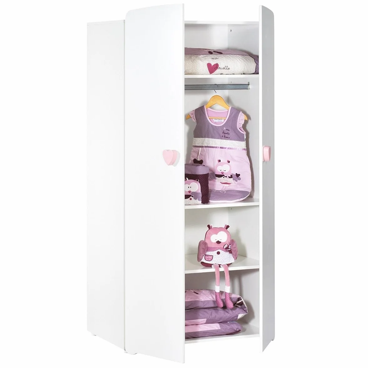 Armoire Enfant Meuble Rangement 2 Portes 85 x 175 x 56 cm Fabriqué en France Sauthon