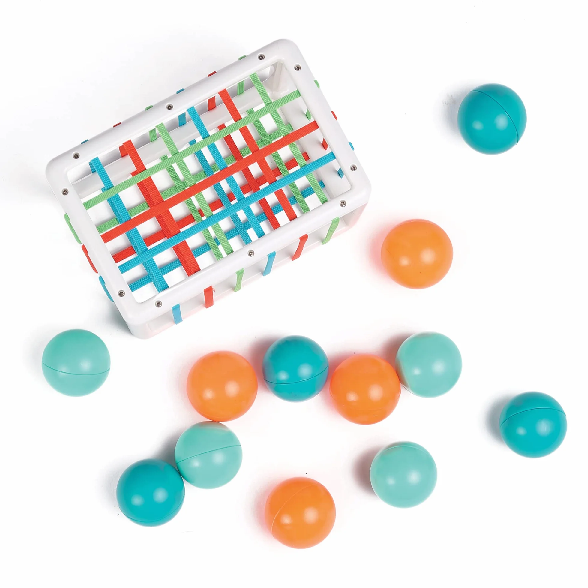 Ludi Cube De Manipulation Jouet D'Éveil Bébé 10 Mois+ 1 Cube Élastique 12 Balles